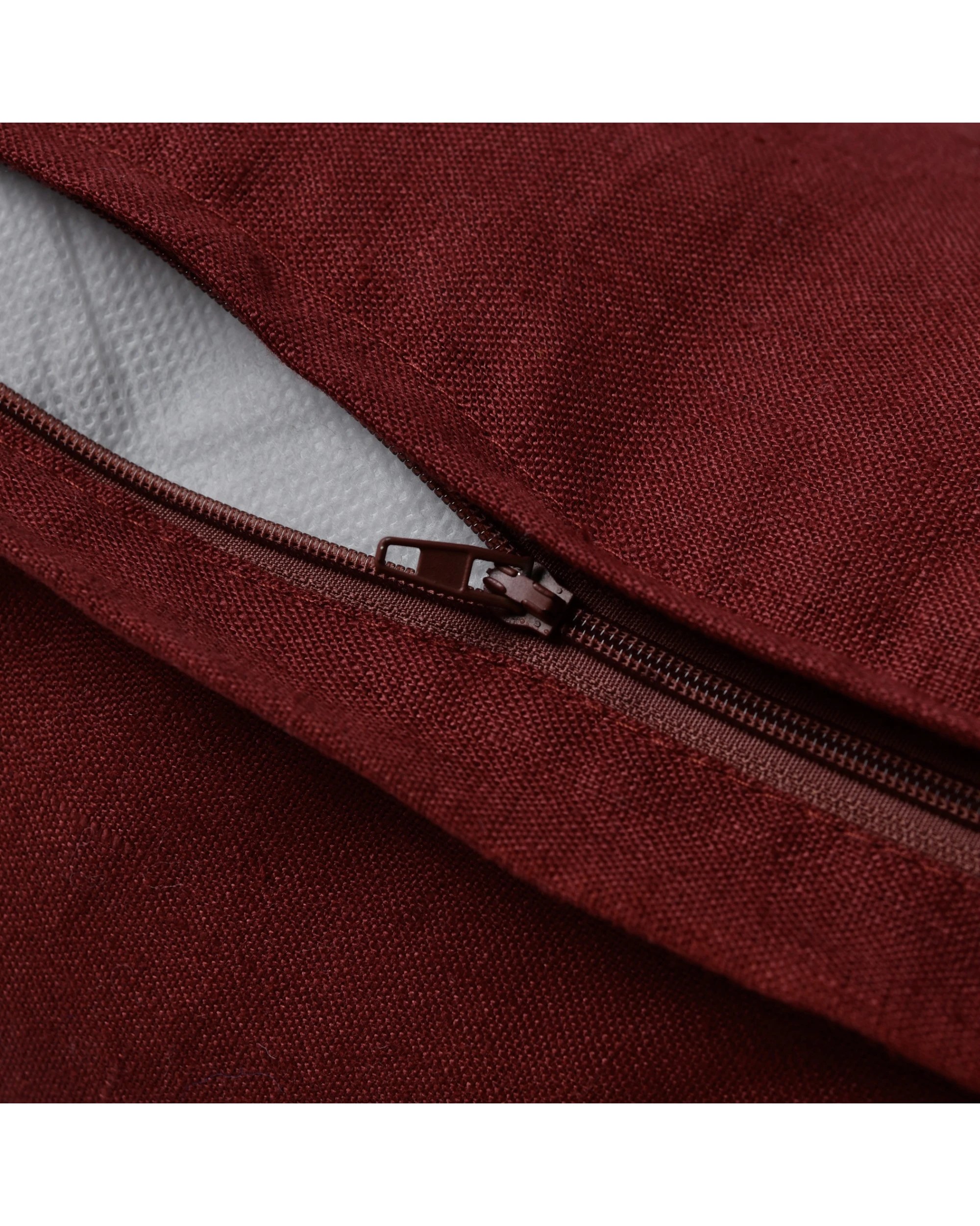 6 Natural Home ARDENNE Washed French Linen Rectangular Cushion with Oxford Edge 40x60cm - Sienna Red, 6 of 8