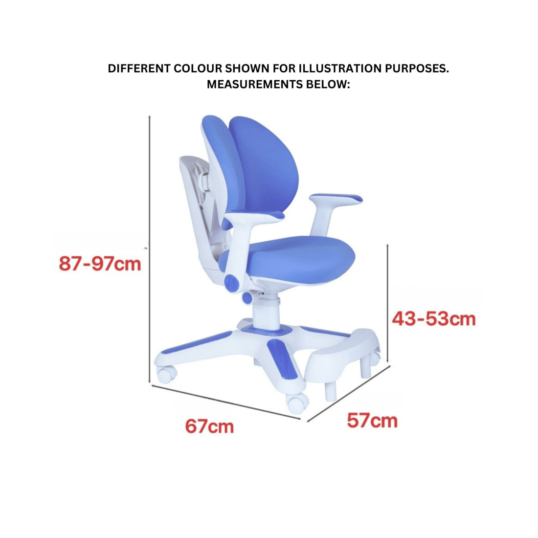 4 BR Home Height Adjustable Ergonomic Study Chairs for Kids - Set of 4, 4 of 10