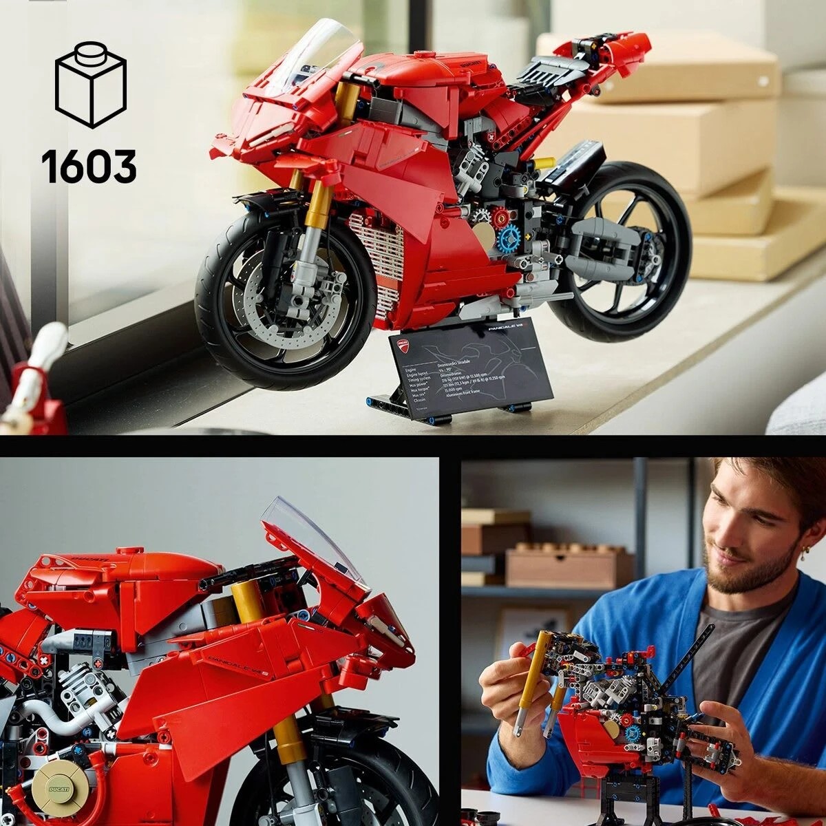 4 LEGO Technic Ducati Panigale V4 S Motorcycle 42202, 4 of 11