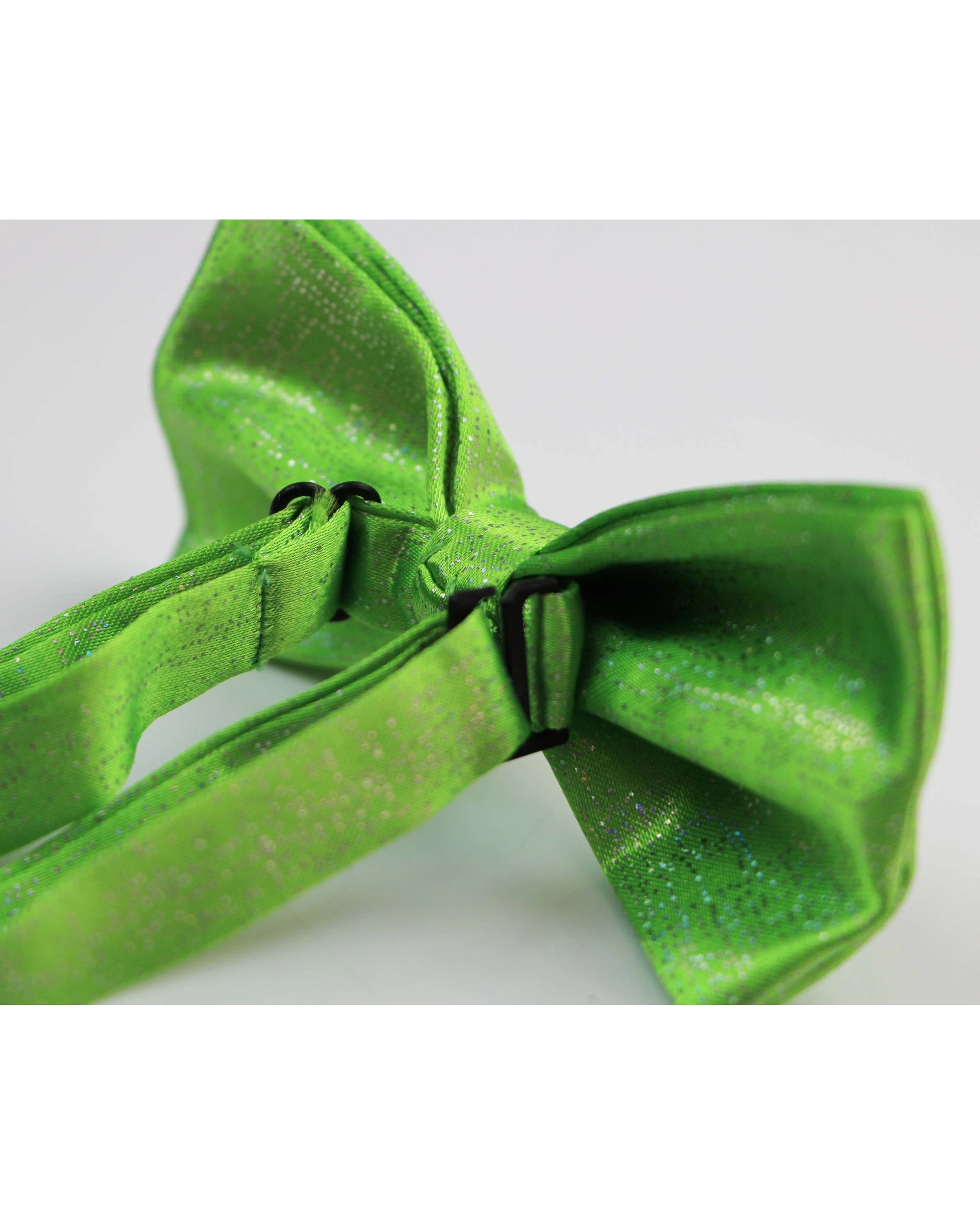 2 Zasel Mens Light Green Sparkly Glitter Patterned Bow Tie, 2 of 2
