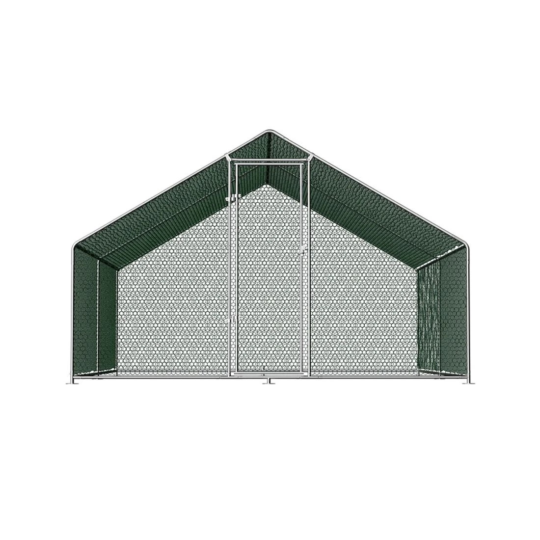 3 i.Pet Chicken Coop Cage 3x4x2m Galvanised Steel - Silver, 3 of 6