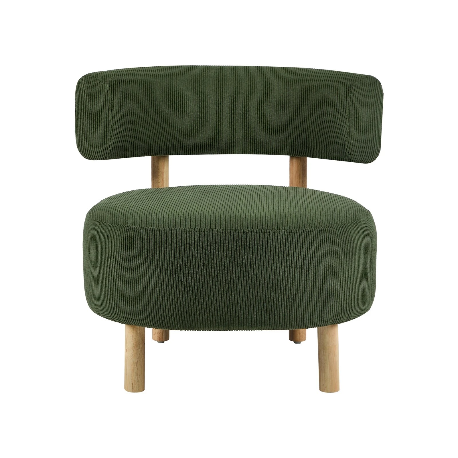 7 Oikiture Wooden Armchair Lounge Chair Velvet Accent Armchairs - Green, 7 of 10