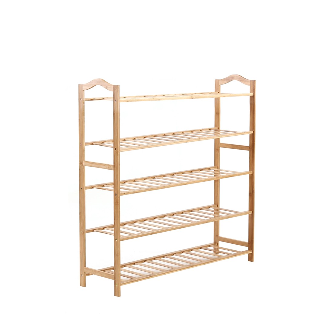 1 Levede 80cm 5 Tier Bamboo Shoe Rack, 1 of 7