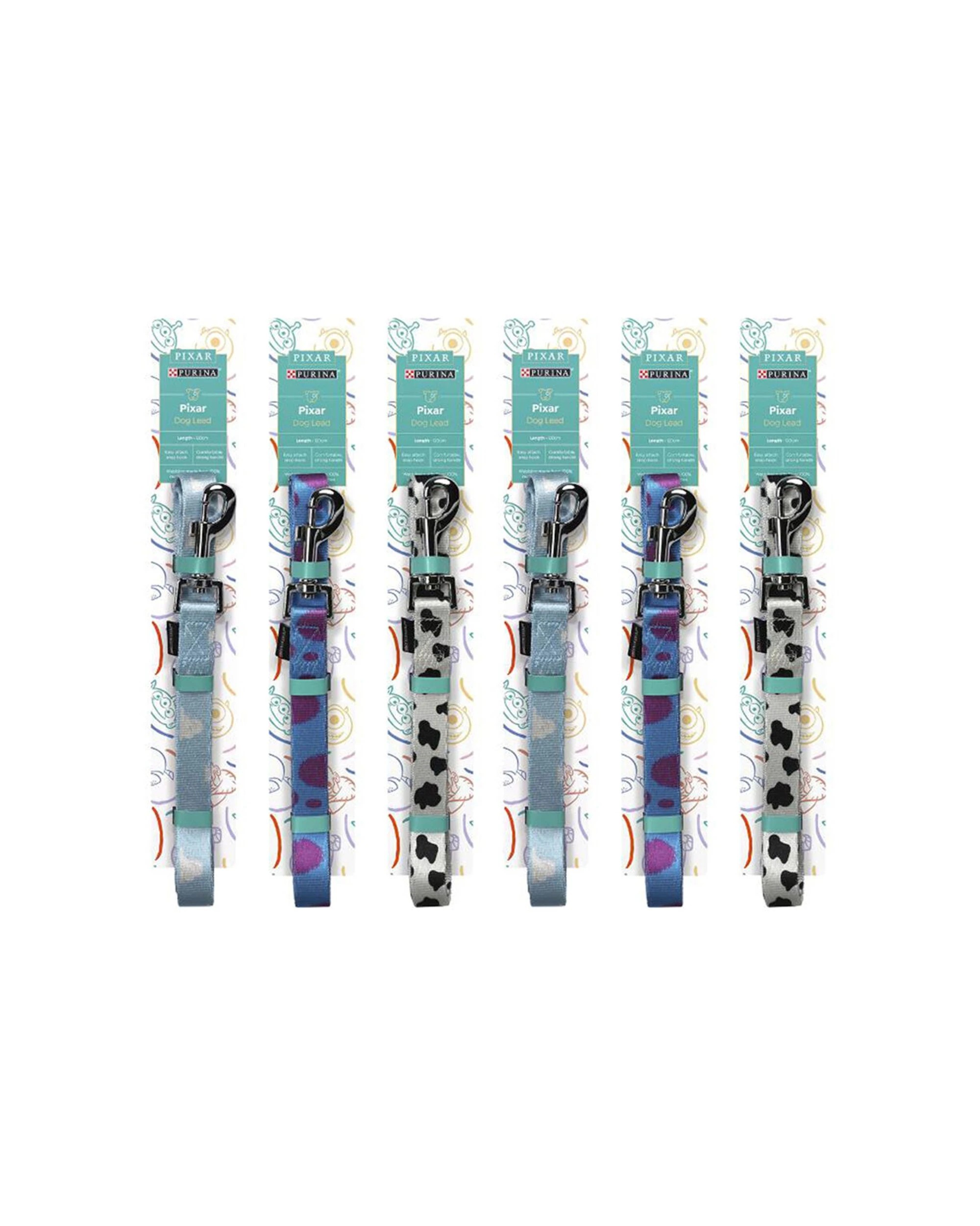 1 Purina 6PK Total Care Pixar Dog Lead Walking Leash 120cm - Multi, 1 of 6