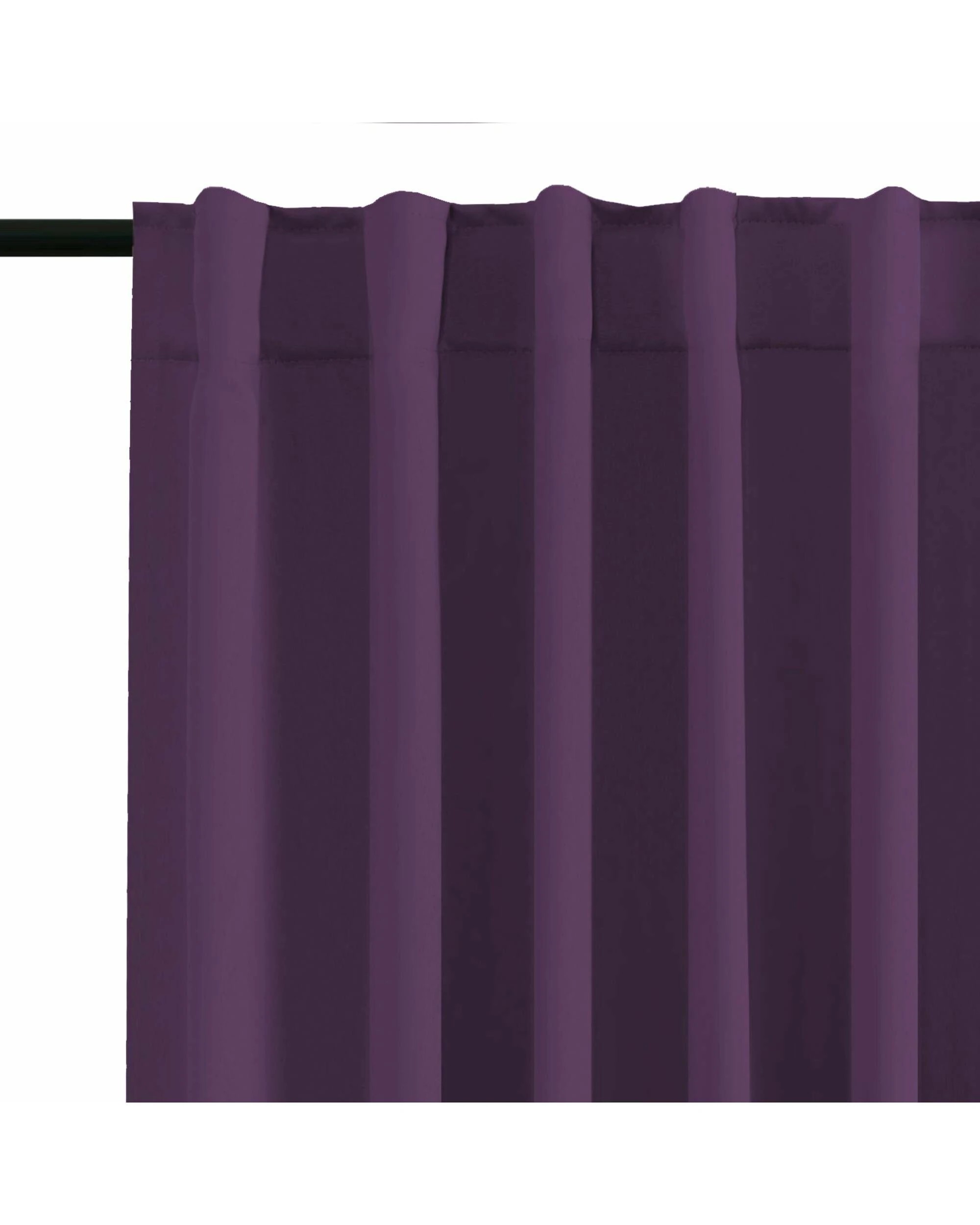 2 Smarcute Blockout Back Tab Solid Curtain - 2X 132x213cm - Purple, 2 of 4