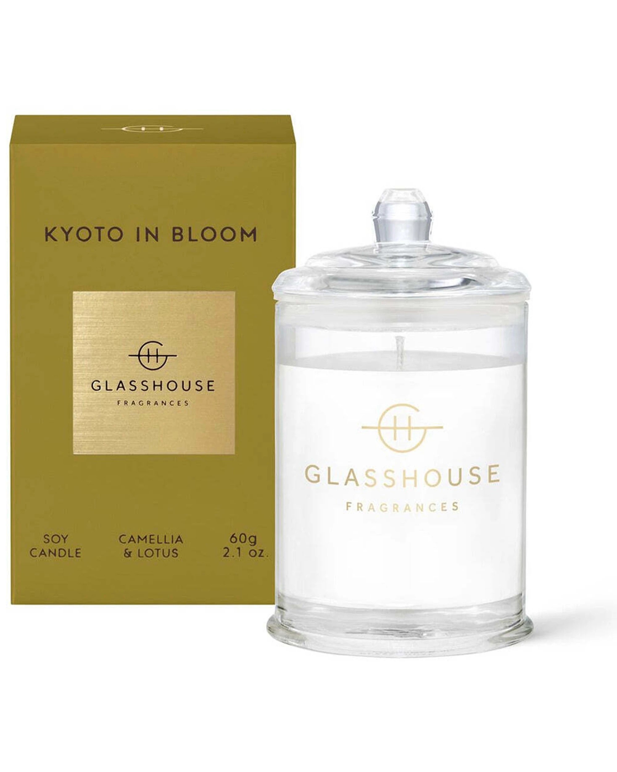 3 Glasshouse Fragrances Kyoto In Bloom 60g Scented Soy Candle Travel Size
 - White, 3 of 3