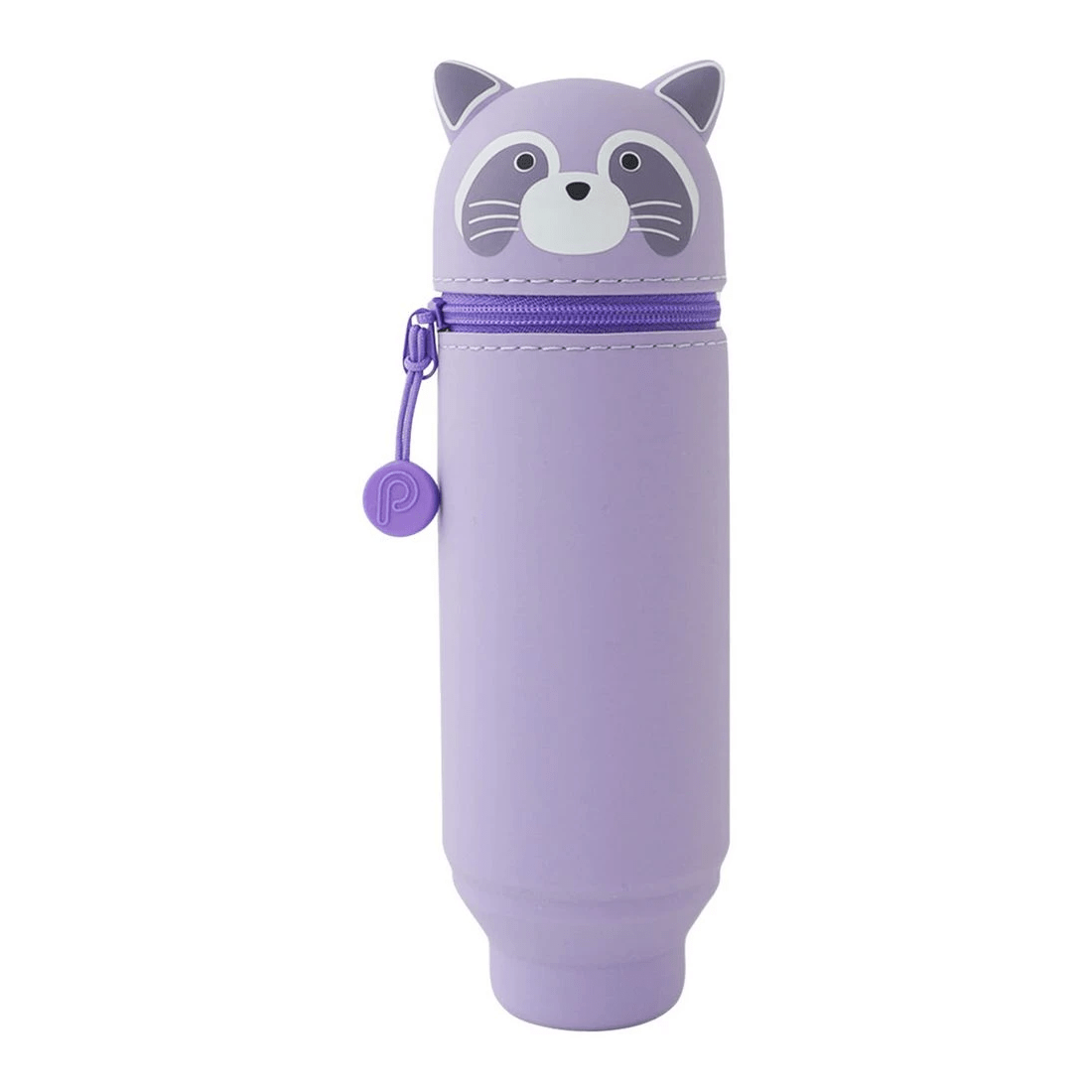1 PuniLabo Cute Animal Pencil Case with Stand Purple Racoon, 1 of 1
