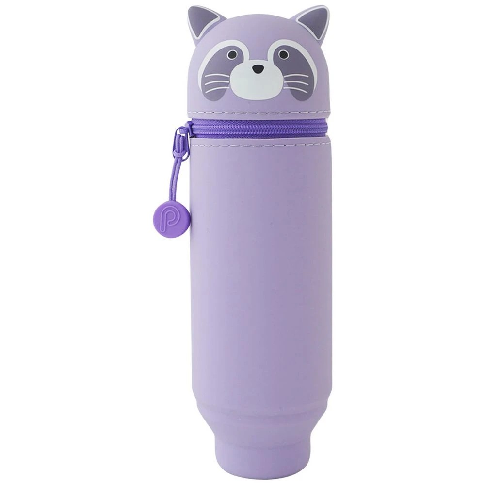 1 PuniLabo Cute Animal Pencil Case with Stand Purple Racoon, 1 of 1