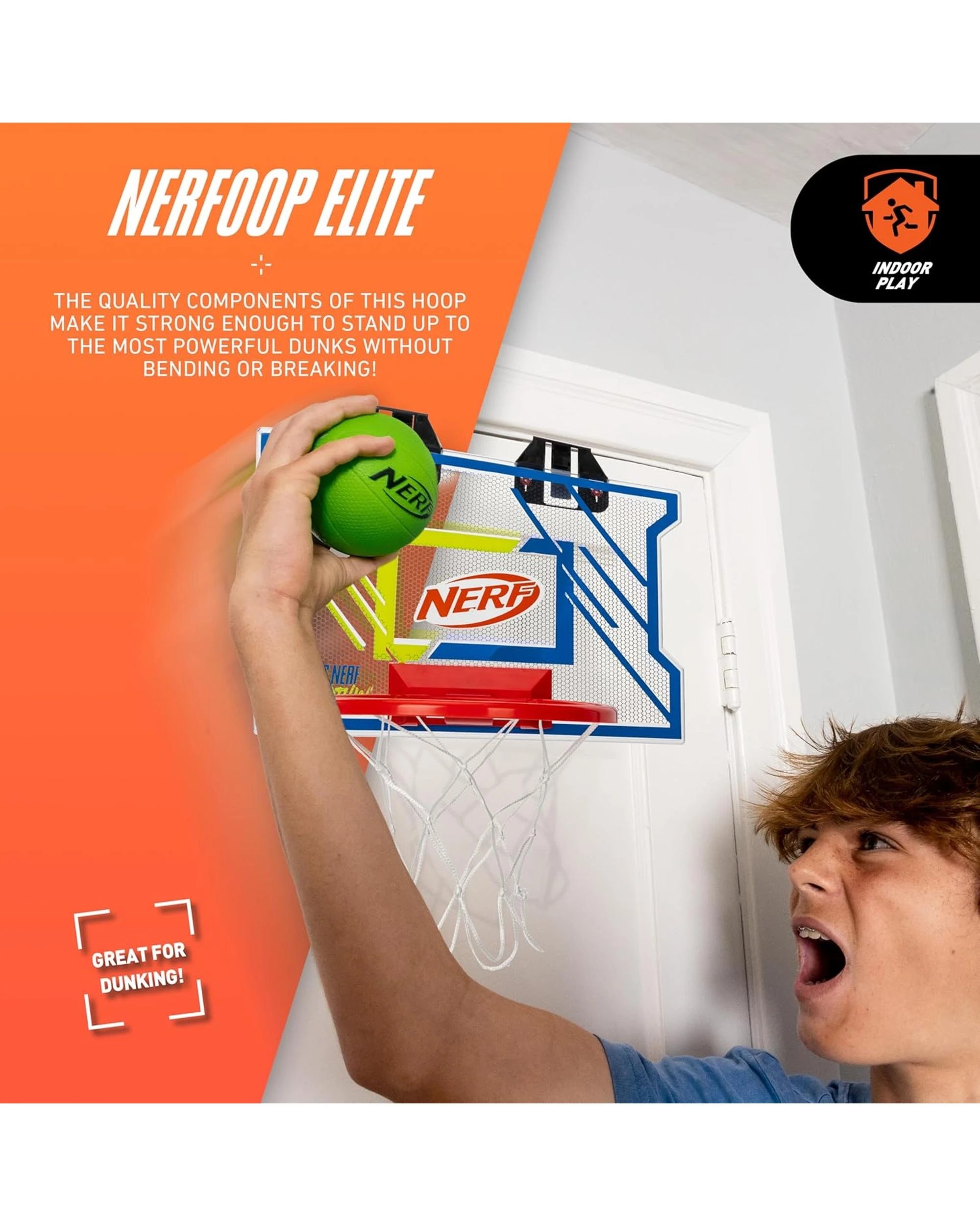 7 Nerf Nerfoop Elite Over-the-Door Basketball Hoop, 7 of 8