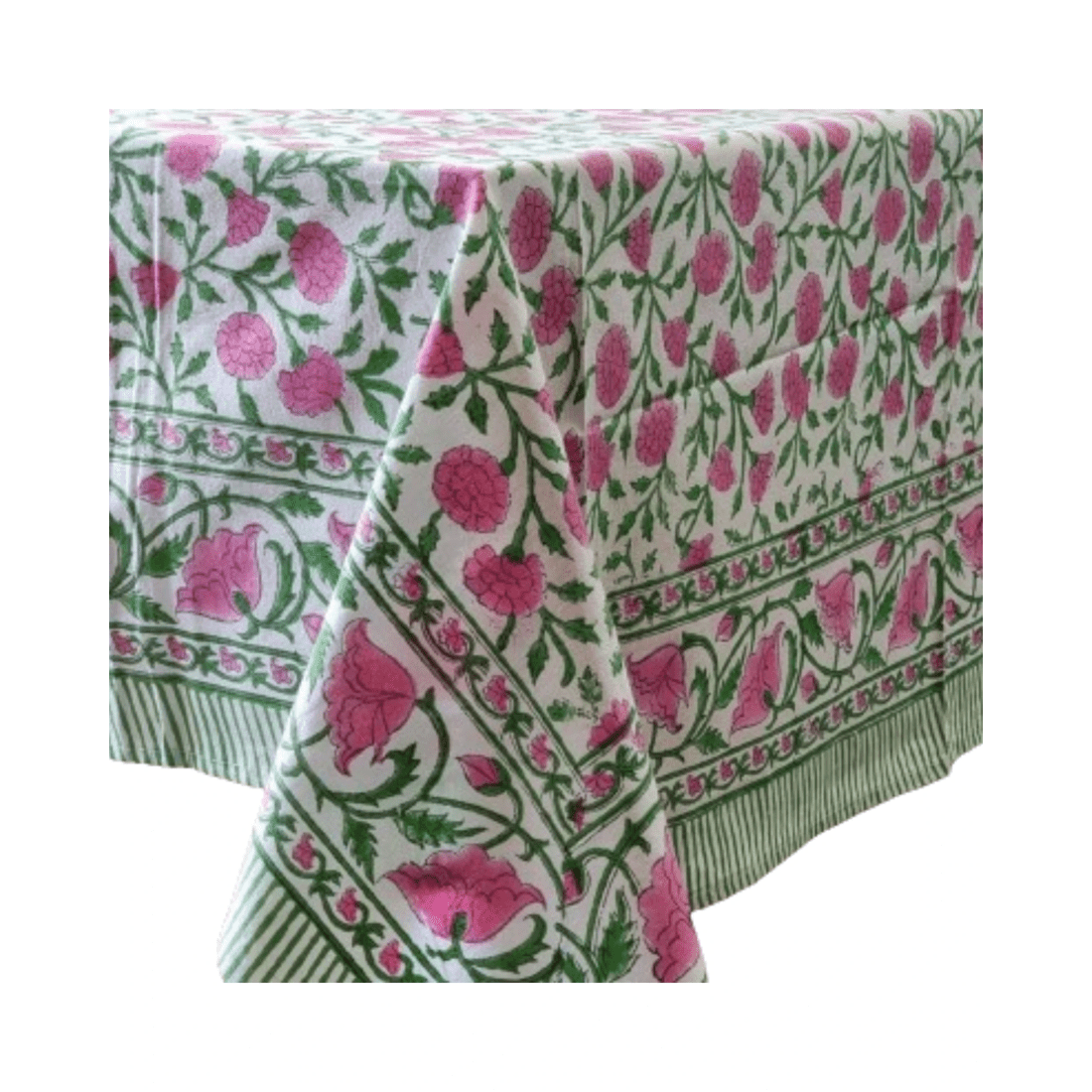1 Kolka Rectangle Square Tablecloth Table Cover Flower Pattern Dining Table Cloth - Pink, 1 of 6