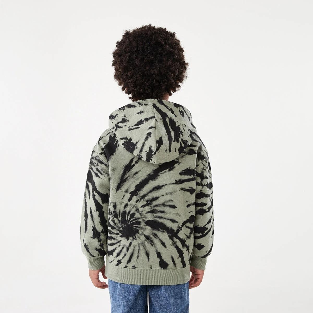 2 Print Hoodie Grn Tiedye, 2 of 9
