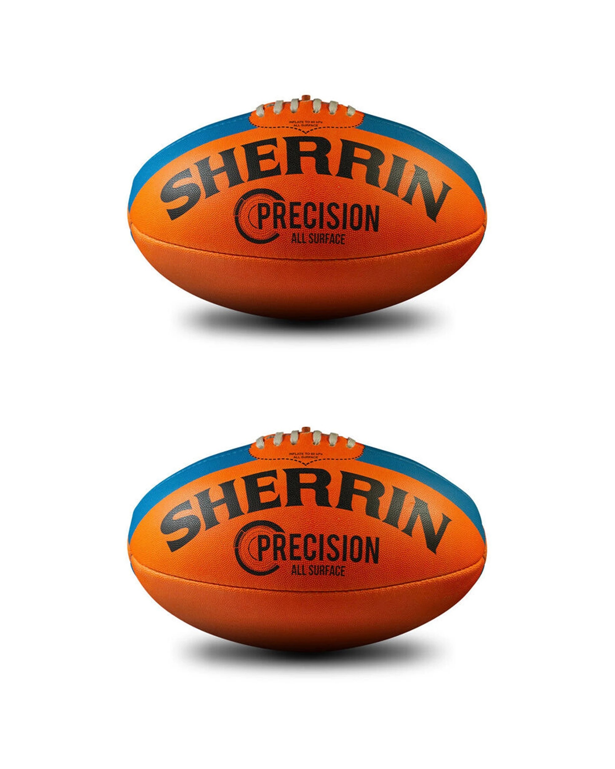 1 Sherrin Precision AFL Training Football 2 Pack Size 5 Synthetic Rubber - Orange, 1 of 4