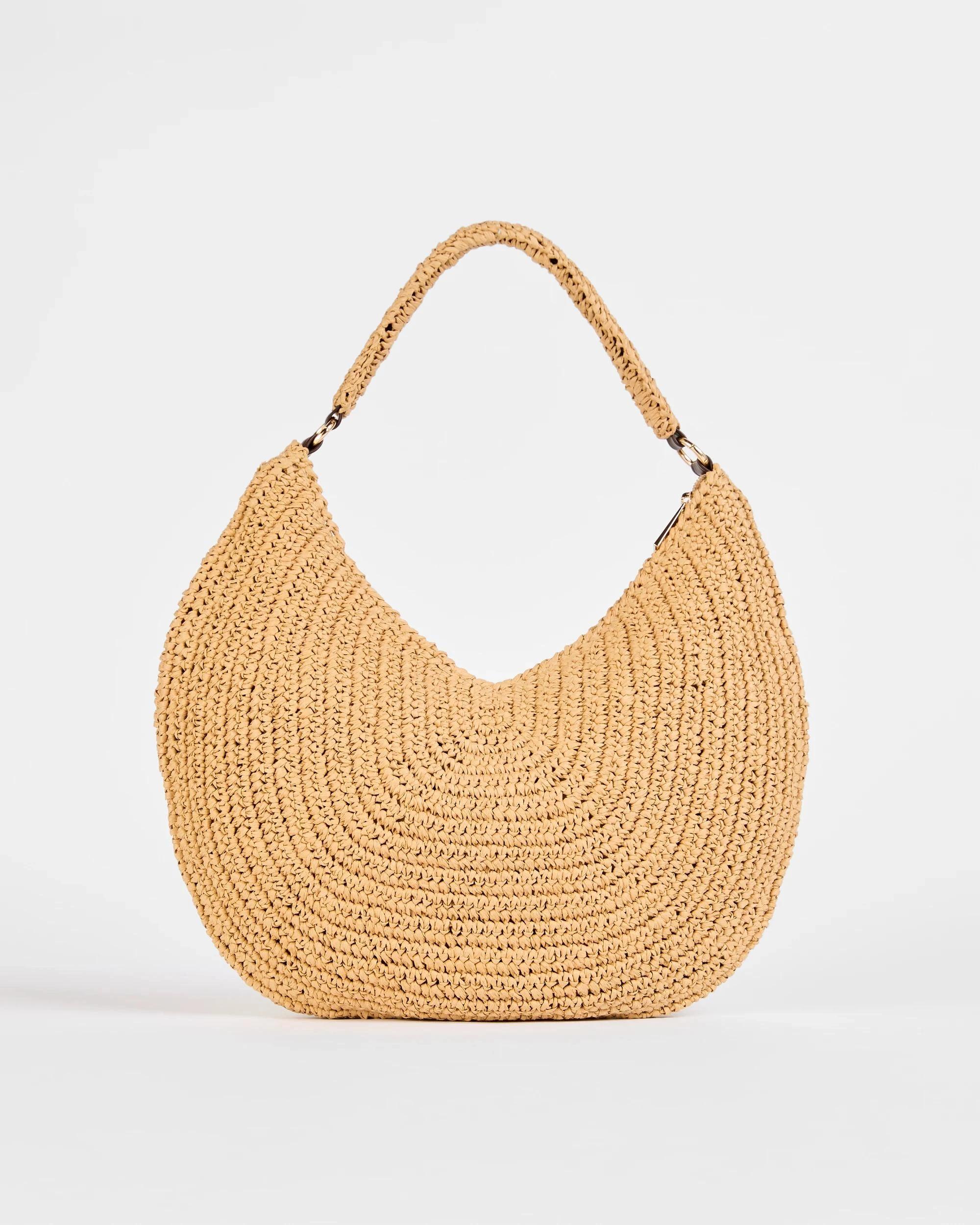 1 Target Crescent Paper Straw Shoulder Bag NATURAL, 1 of 2