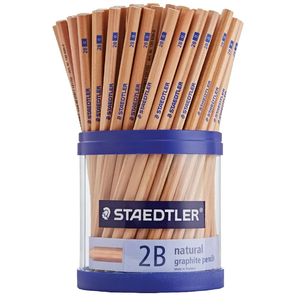 1 Staedtler Natural Graphite Pencils 2B 100 Pack, 1 of 2
