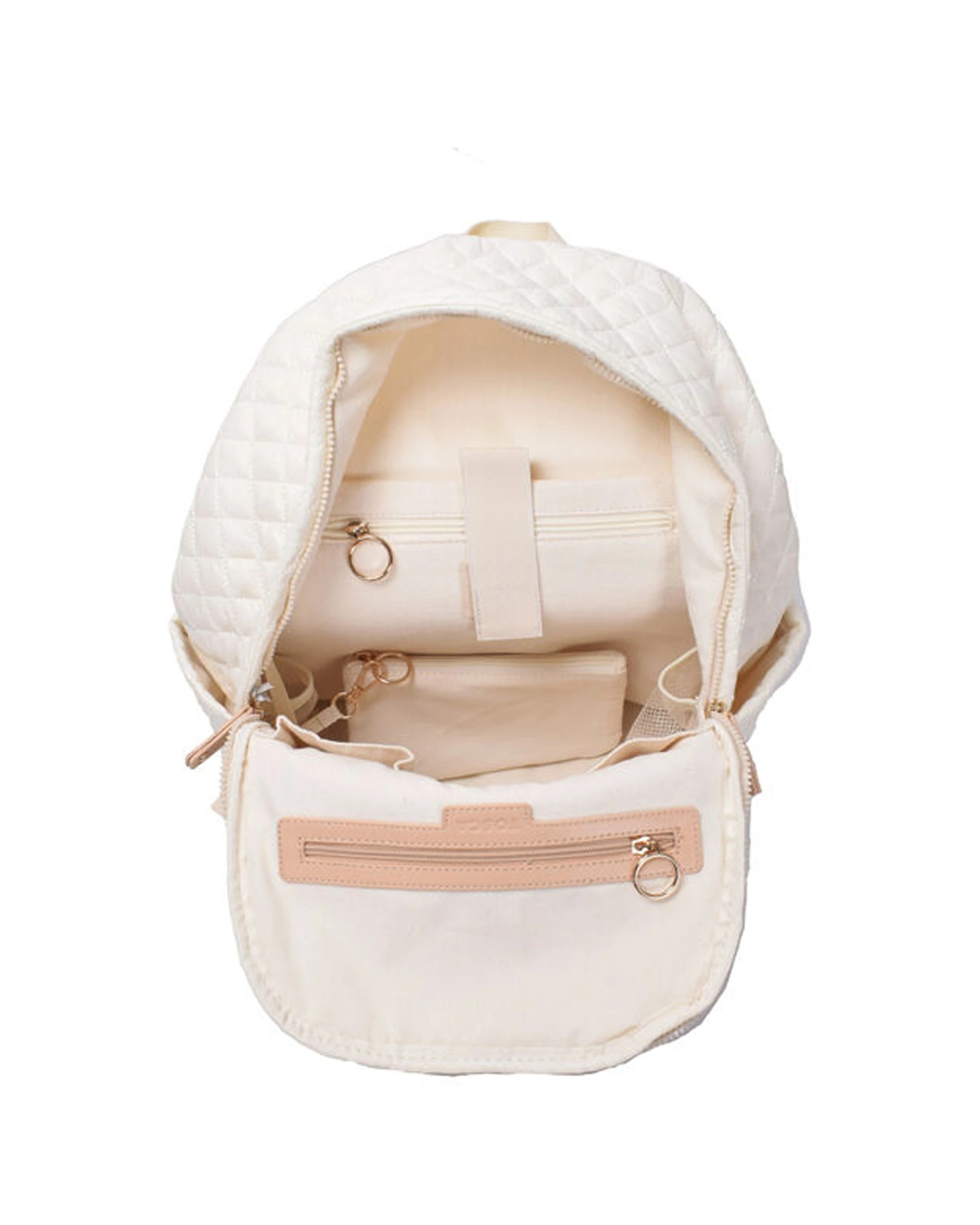 6 Tosca Metro Quilted Oxford Travel 15" Laptop Backpack - Beige, 6 of 9