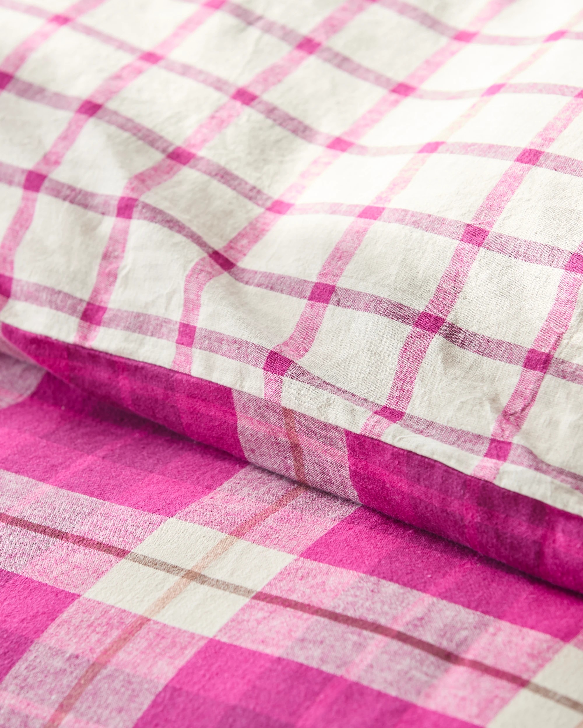 5 Target Aster Check Linen/Coton Quilt Cover Set - Queen Bed - Pink, 5 of 10