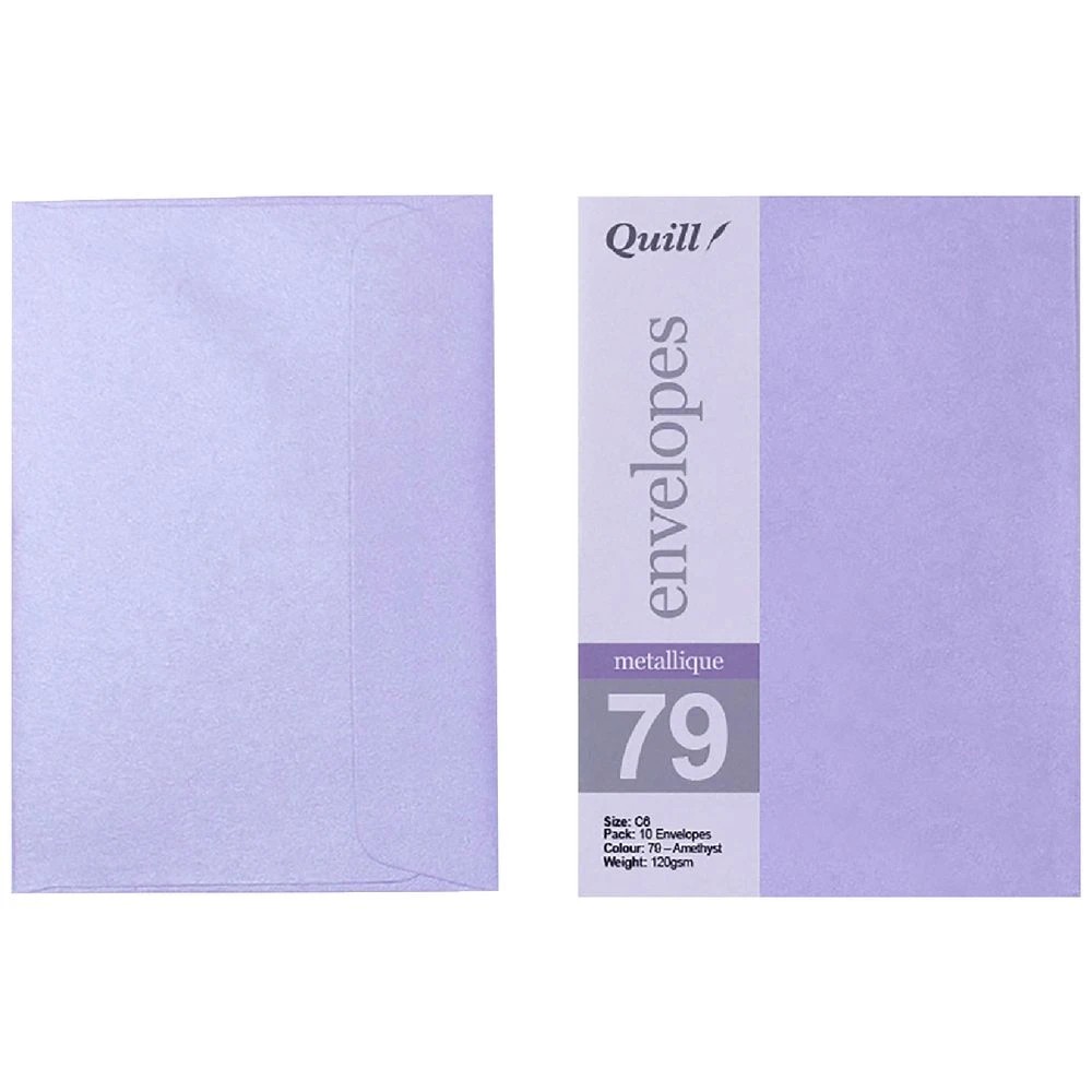 1 Quill C6 Envelopes Metallique Amethyst 10 Pack, 1 of 2