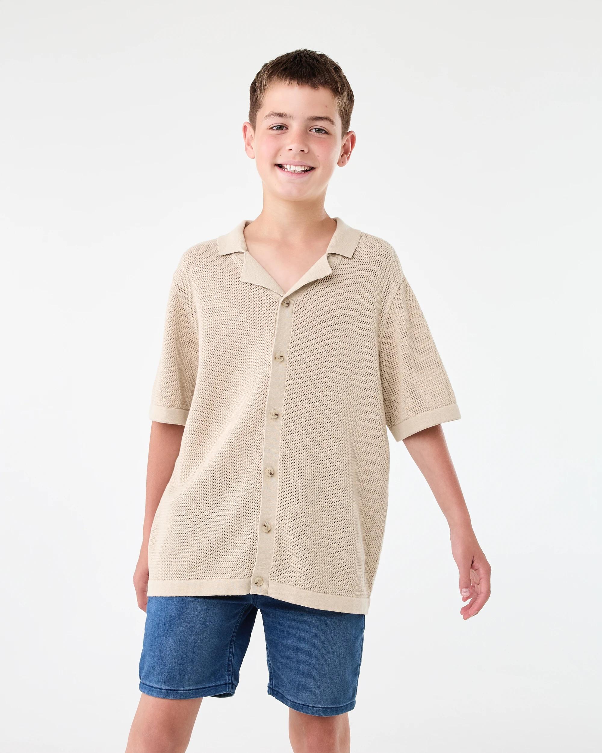 1 Short Sleeve Knit Shirt Bge Ntrl, 1 of 9