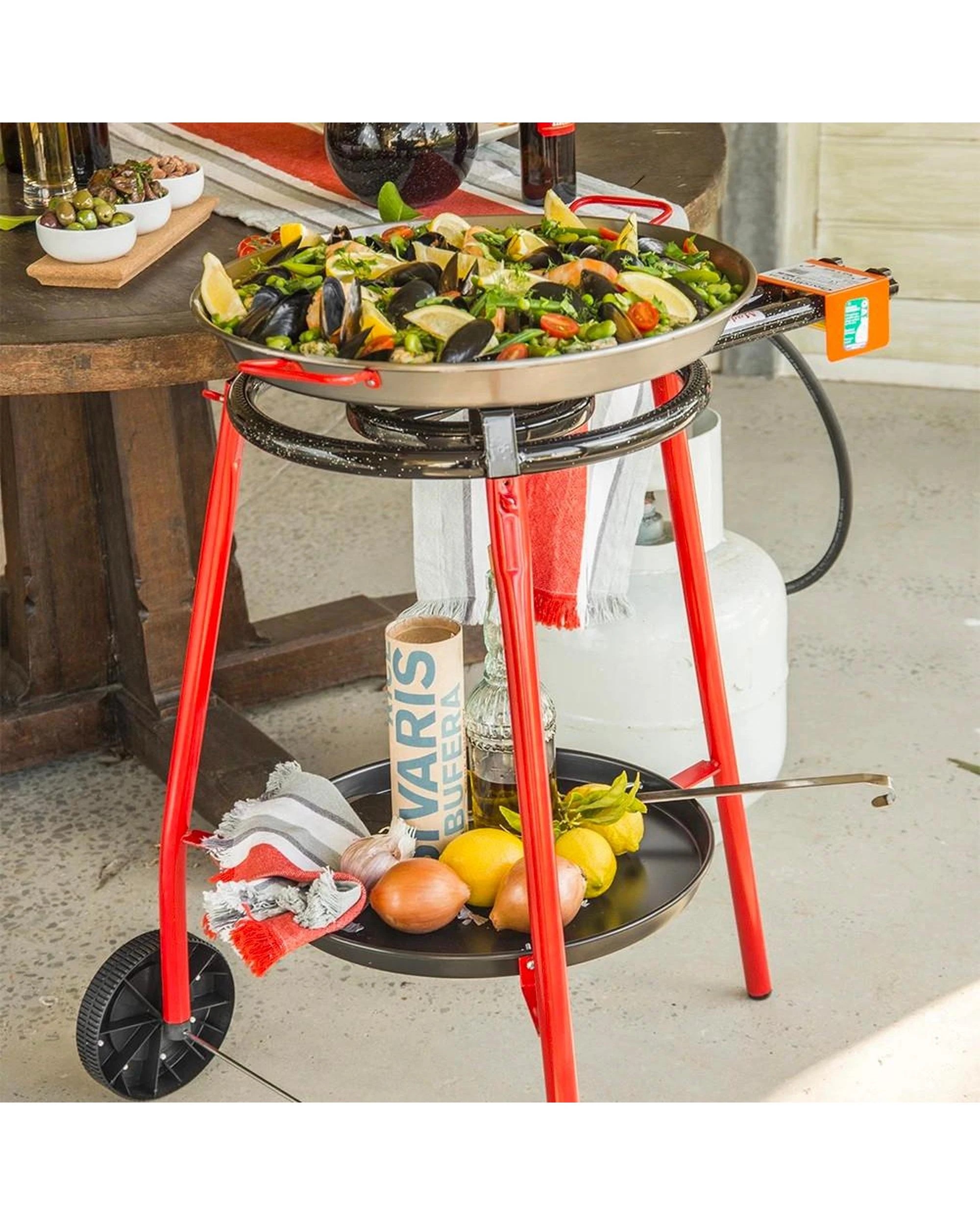 3 Garcima Andreu Paella Gas Burner Set With Wheels 46cm, 3 of 3