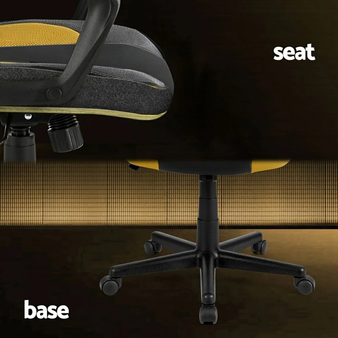 5 Artiss Gaming Office Chair Computer Chairs Yellow - Yellow, 5 of 5