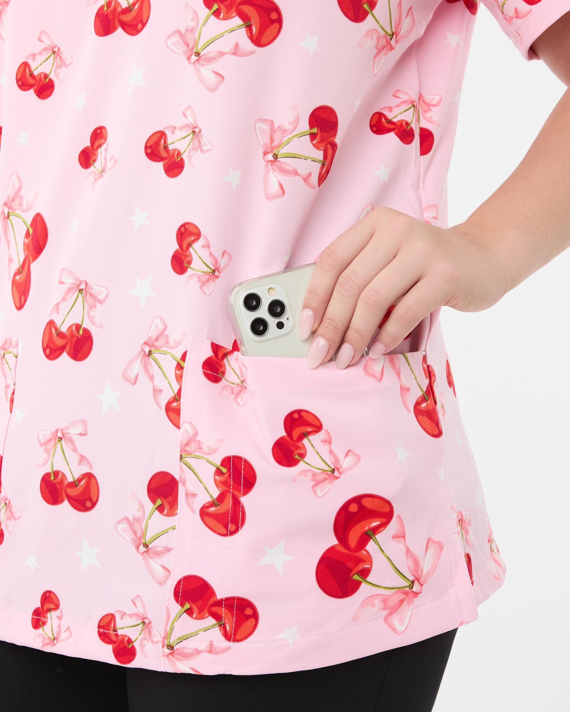 7 Scrub Top Pnk Cherry, 7 of 10