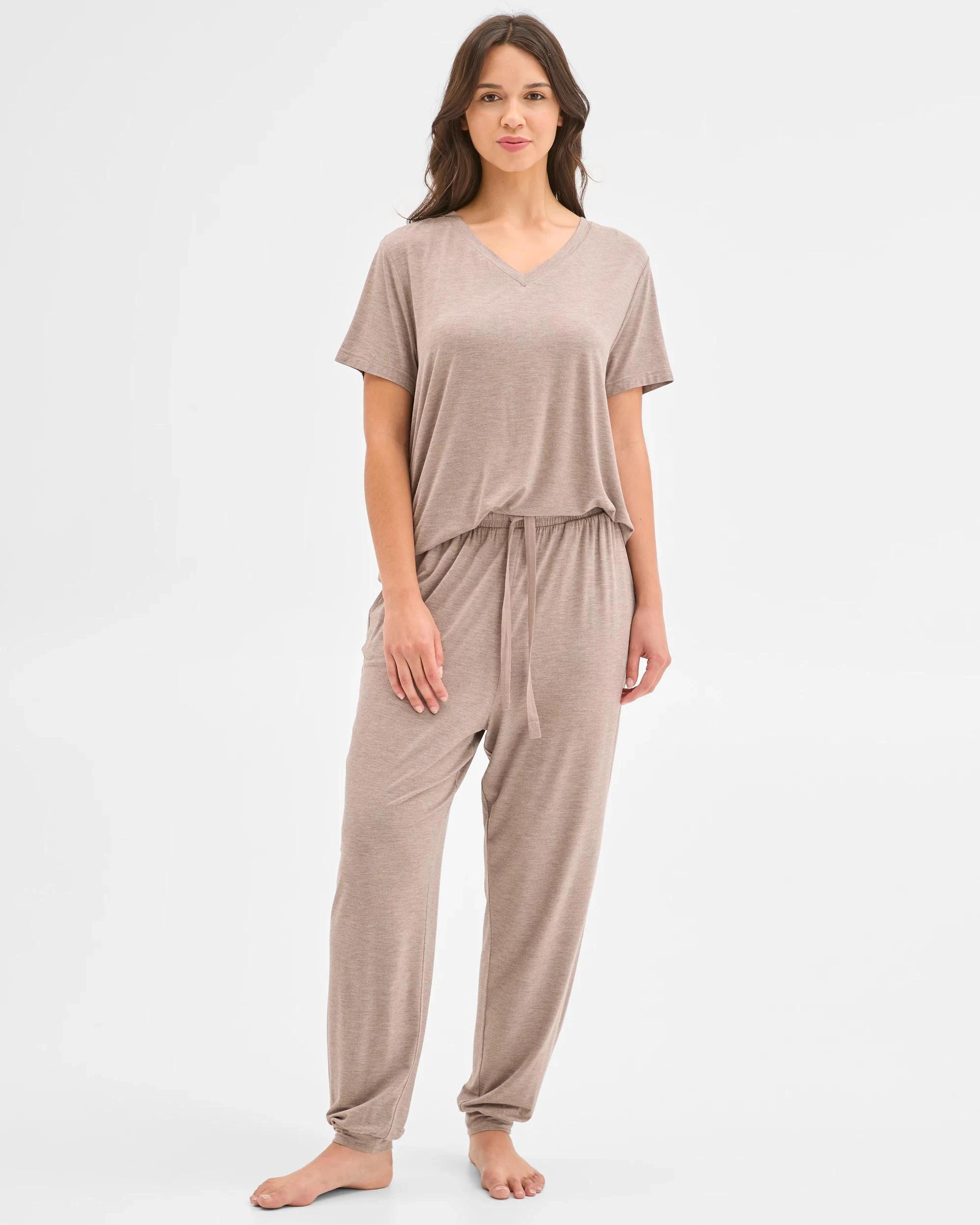 2 Target Woman Soft Comfort Bamboo Jogger Sleep Pants MUSHROOM, 2 of 6