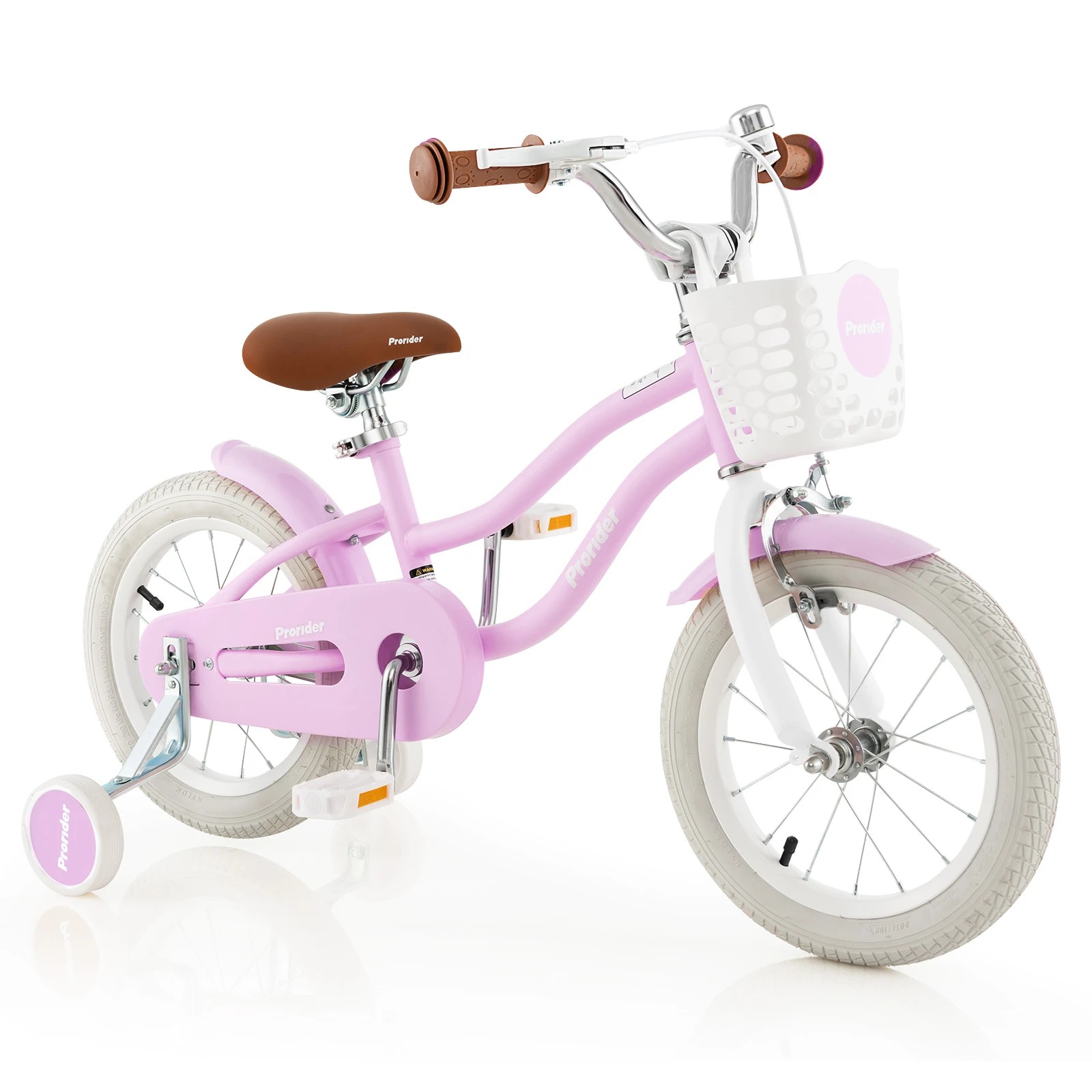 1 Costway 36cm Kids Bike Ride On Bicycle w/Detachable Training Wheels & Adjustable Saddle Balance Bike, 1 of 1
