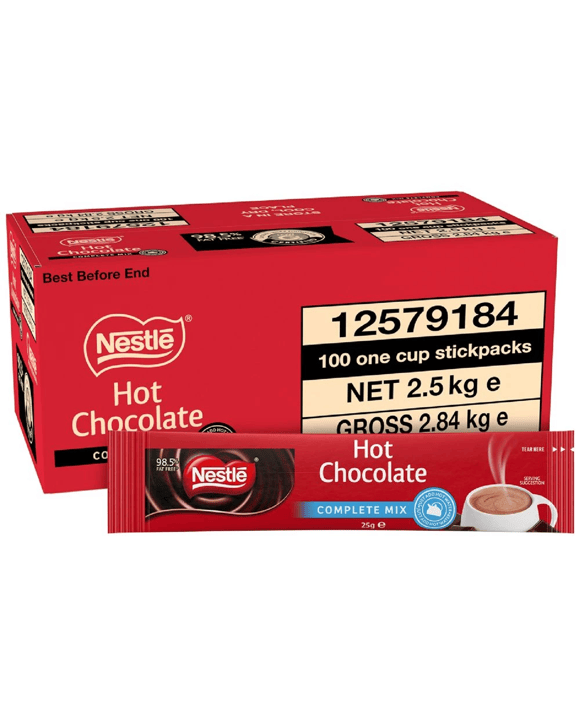 Nestle Hot Chocolate Mix 25g 100 Pack