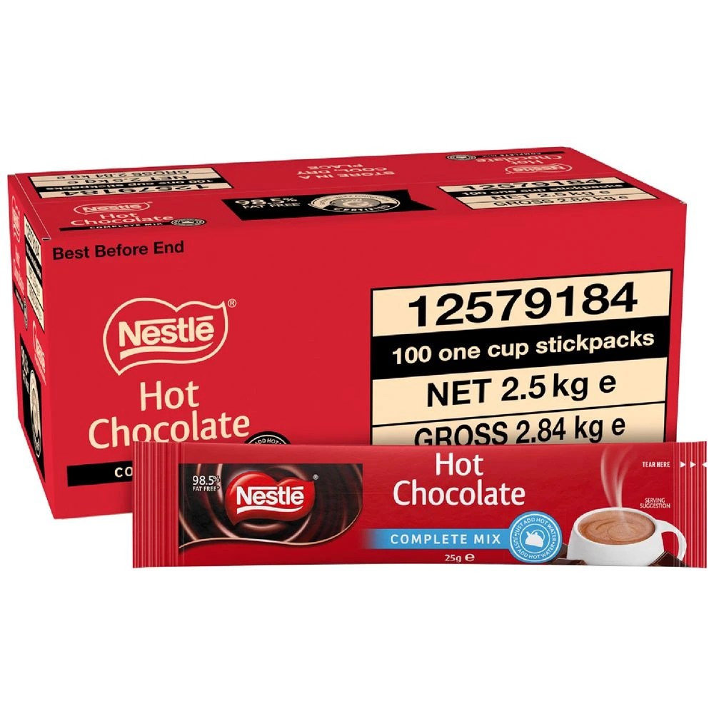 1 Nestle Hot Chocolate Mix 25g 100 Pack, 1 of 4