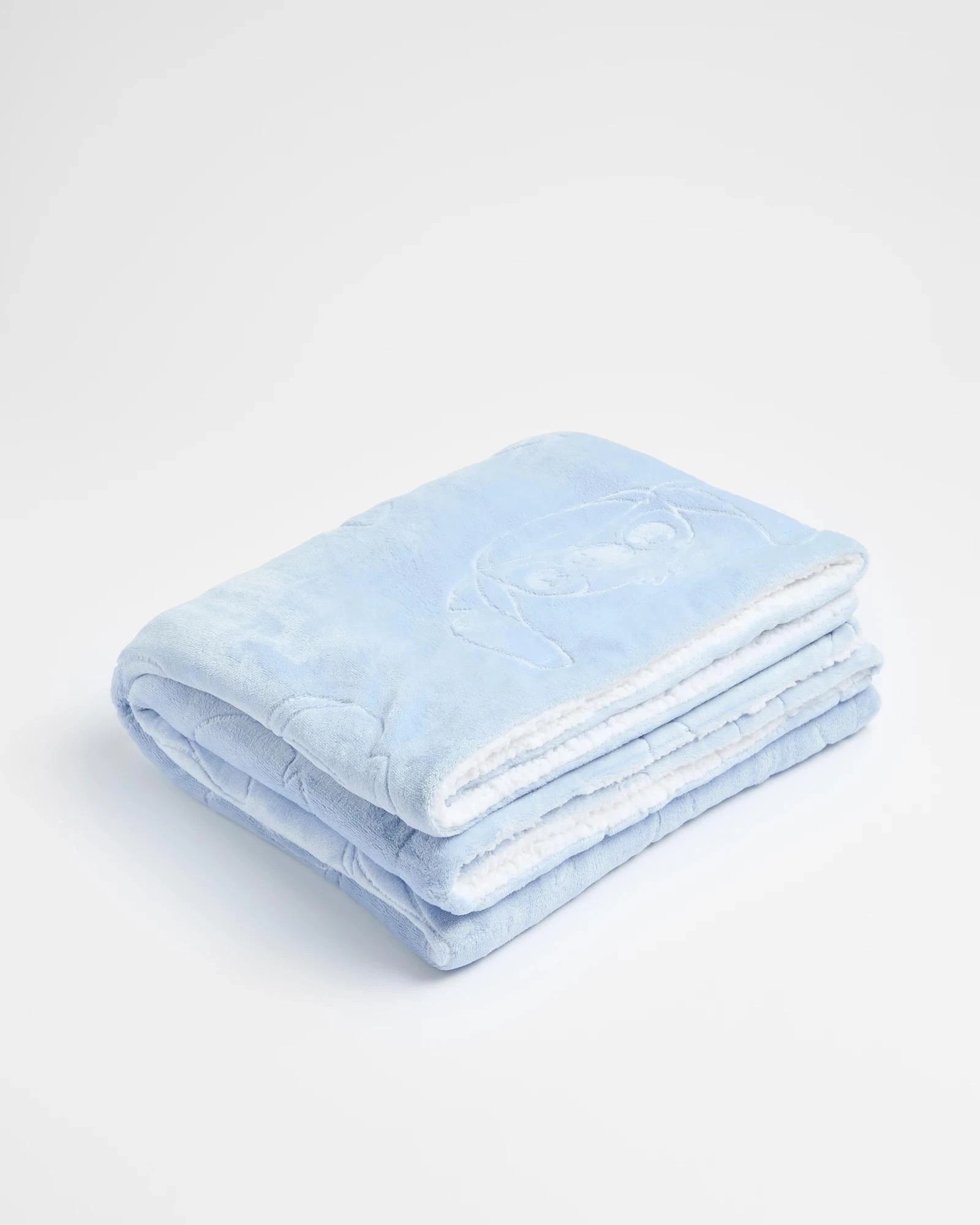 1 Disney Stitch Burn Out Throw - Queen Bed - Blue, 1 of 3