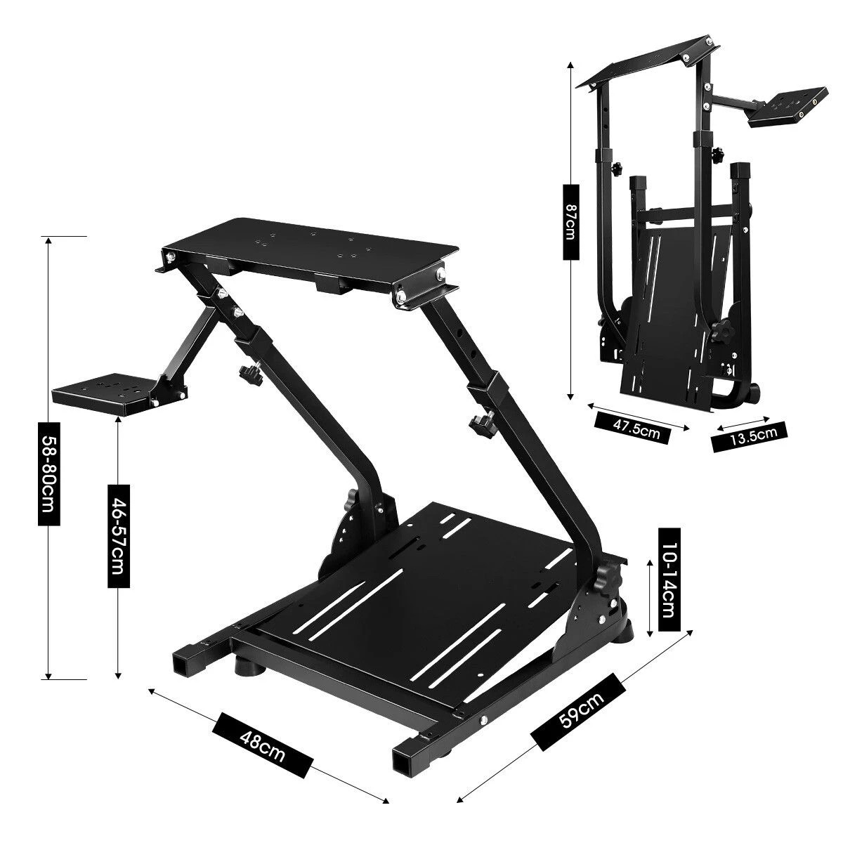 2 Ausway Adjustable Gaming Racing Simulator Steering Wheel Stand for Logitech G25 G920 PS2 PS3 Xbox, 2 of 6