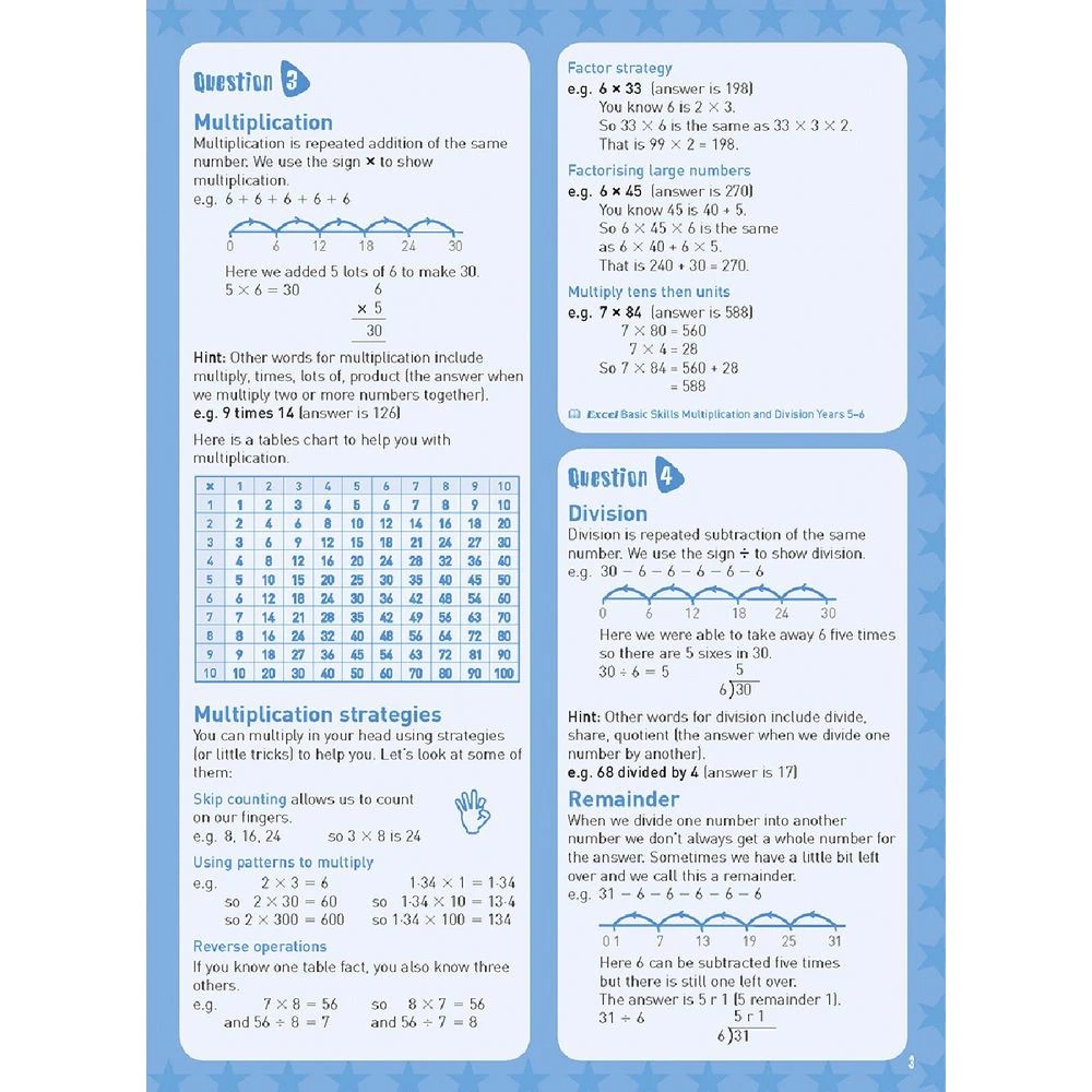 3 Excel Basic Skills: Mental Maths Strategies Year 5, 3 of 4