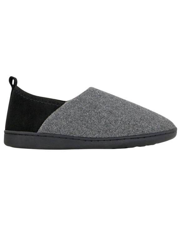 Grosby Mens Bryan Grey/Black Slippers Shoes Casual Slip On Moccasins