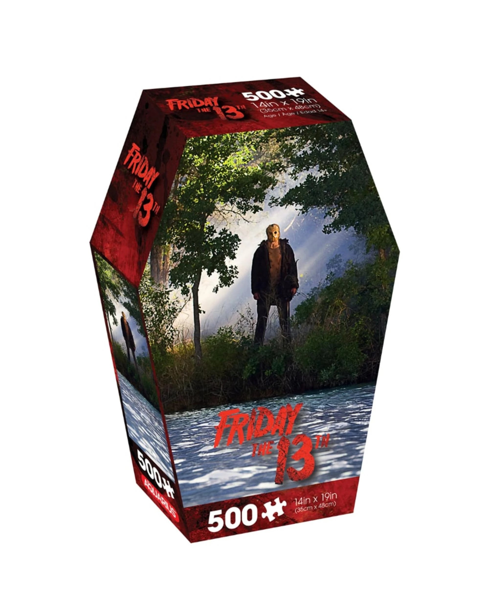 1 Aquarius Friday the 13th 500 Piece Jigsaw Puzzle in Coffin Box, 1 of 1