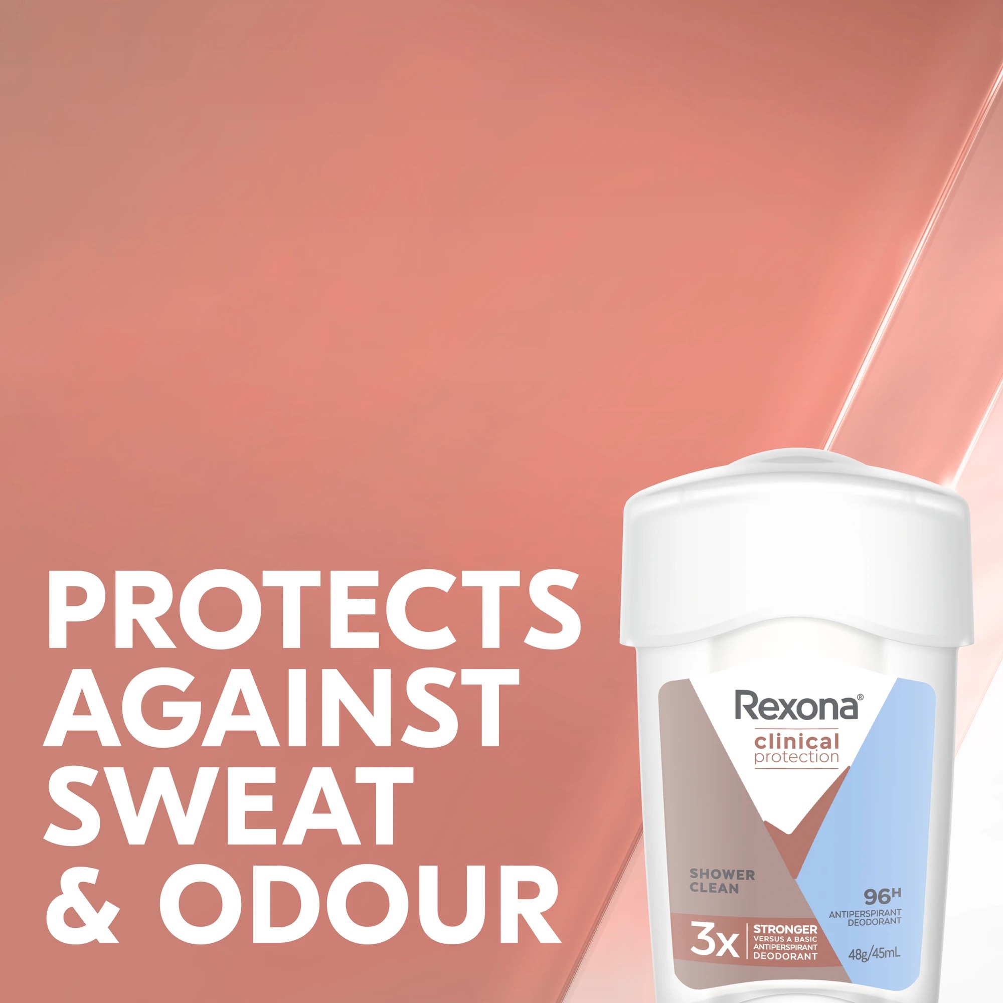 3 Rexona Shower Clean Clinical Protection Antiperspirant 45ml, 3 of 10