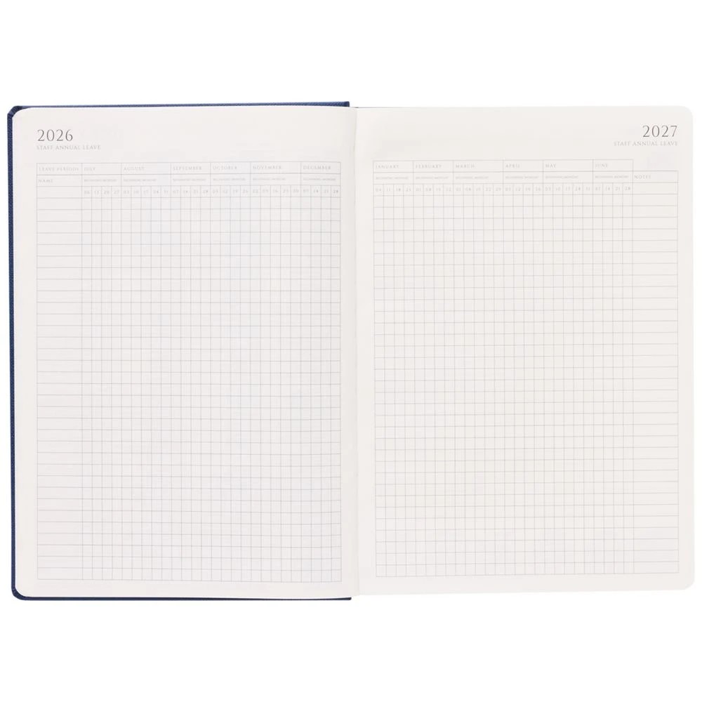 5 J.Burrows A4 Day to Page Textured FY26/27 Diary Navy, 5 of 6
