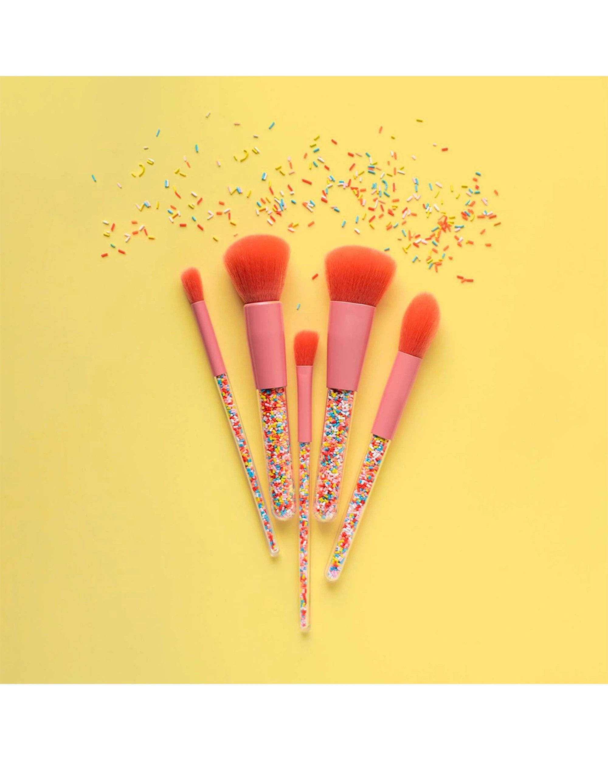 3 OH FLOSSY 5pc Sprinkle Makeup Brush Set Hypo Allergenic Vegan Brushes - Multi, 3 of 8