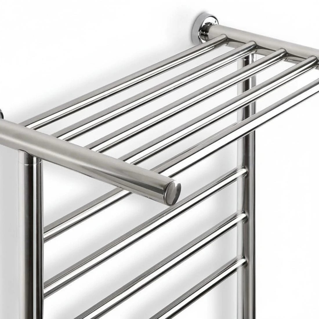 7 Devanti Electric Heated Towel Rail Rack 14 Bars Wall Mounted Clothes Dry Warmer - Silver, 7 of 8