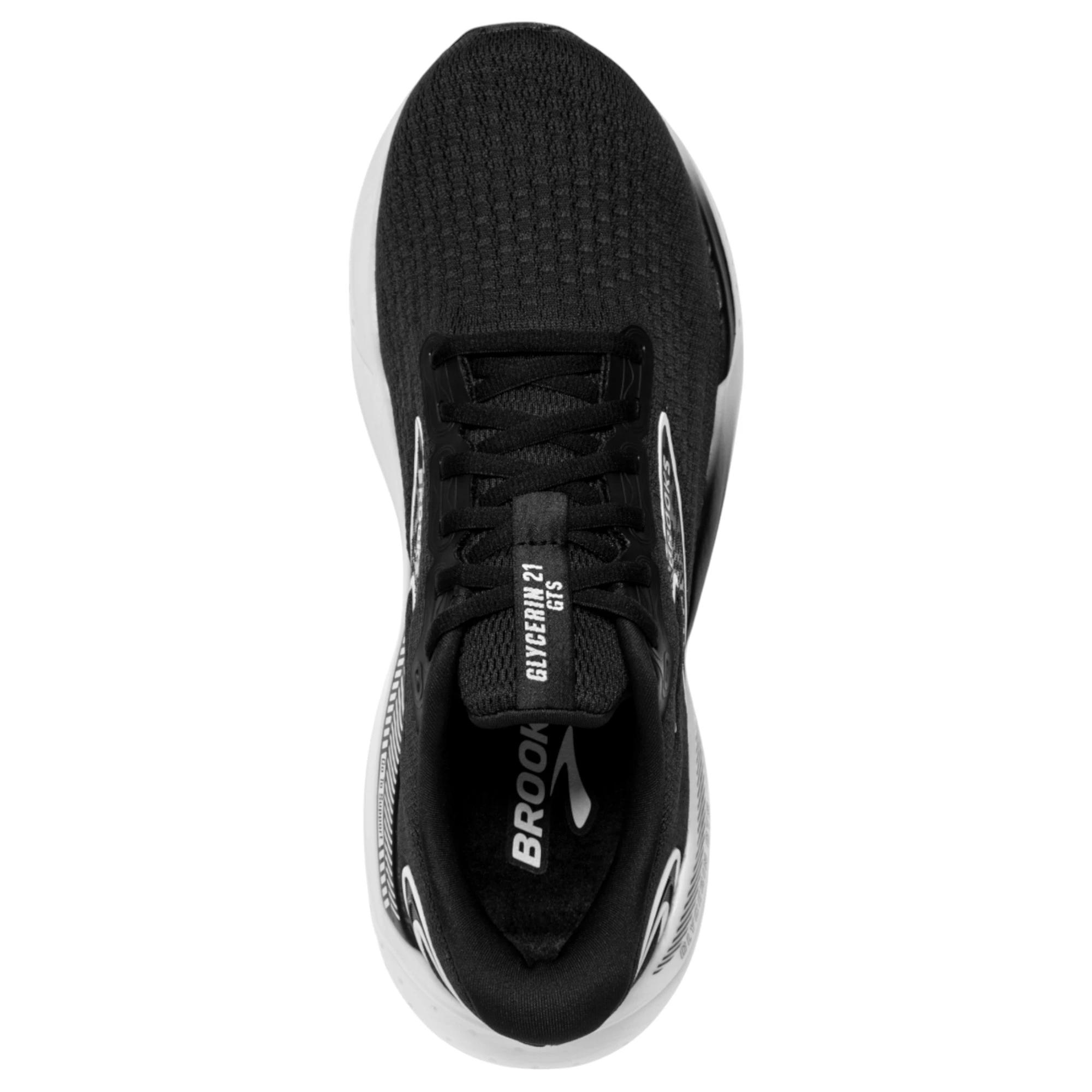 5 Brooks Mens Glycerin 21 Athletic Running Shoes BLACK/GREY/WHITE, 5 of 6