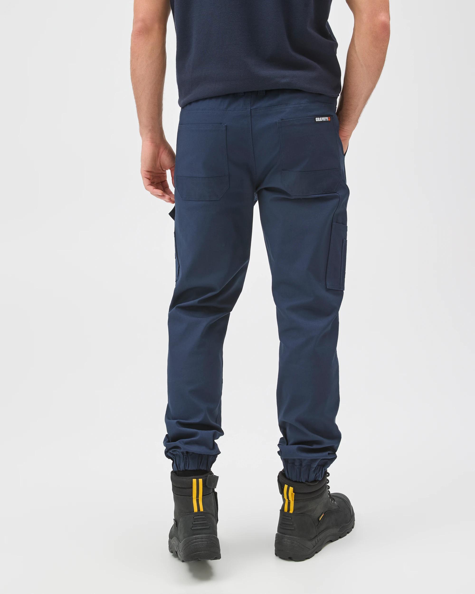 8 Australian Cotton Kneepad Work Performance Pants - Graphite NAVY BLUE, 8 of 8