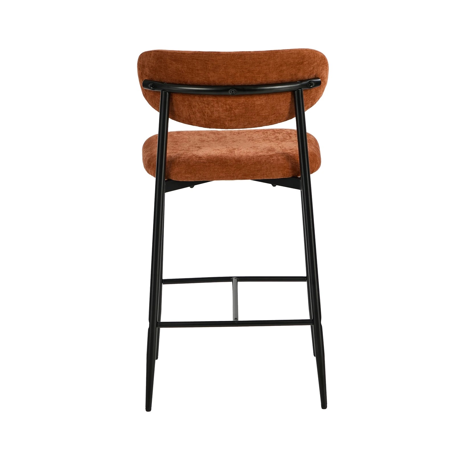 8 Oikiture 2x Bar Stools Kitchen Stool Counter Chair Fabric Organe - Orange, 8 of 8