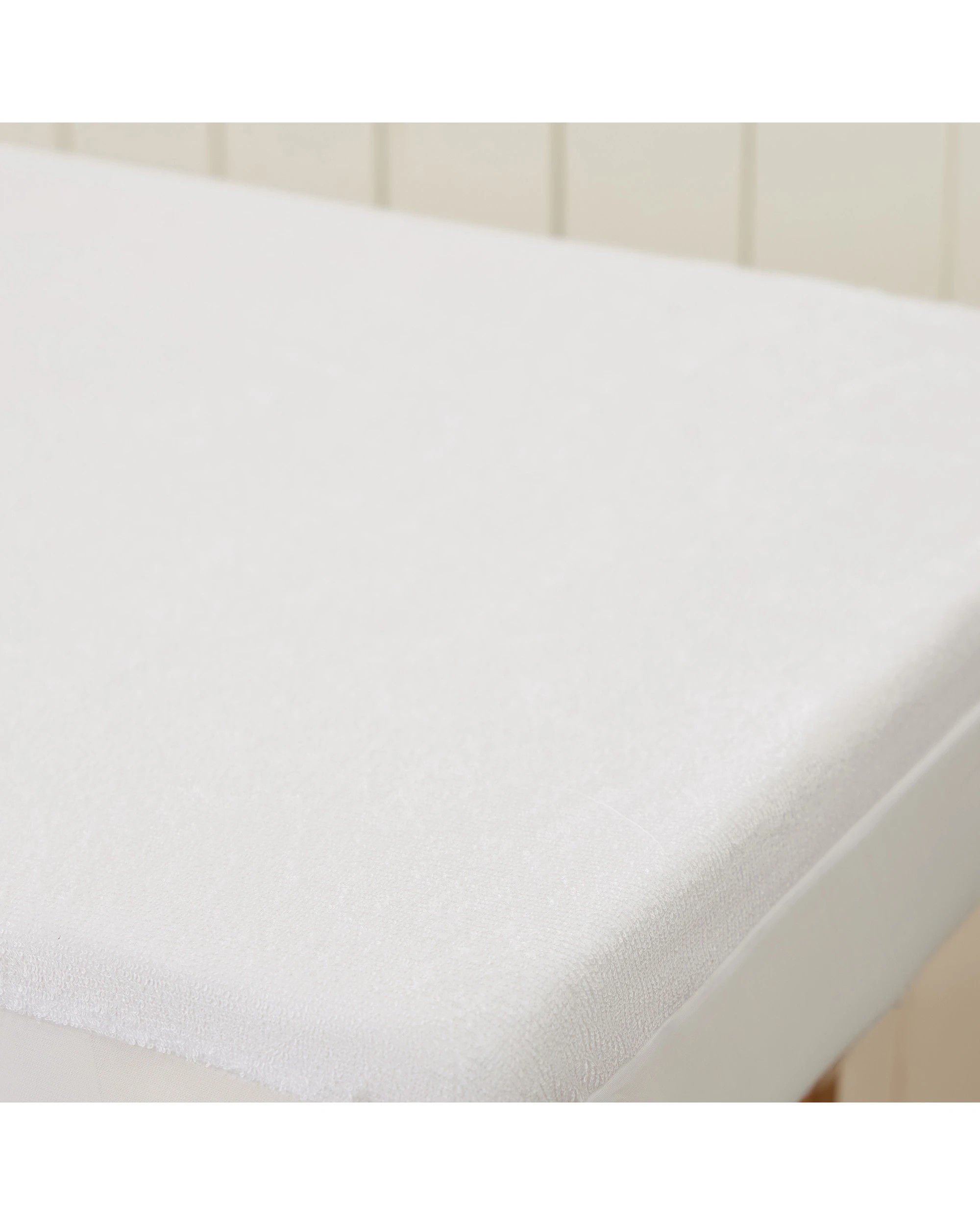 5 Dreamaker Baby Bamboo Terry Waterproof Mattress Protector - COT Boori Size - White, 5 of 8