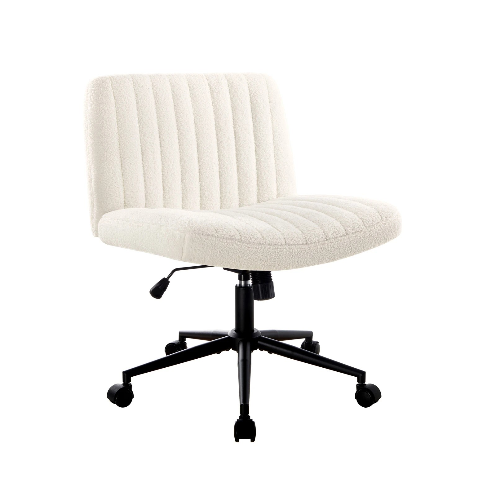 9 Oikiture Armless Office Desk Chair Sherpa
 - White, 9 of 10