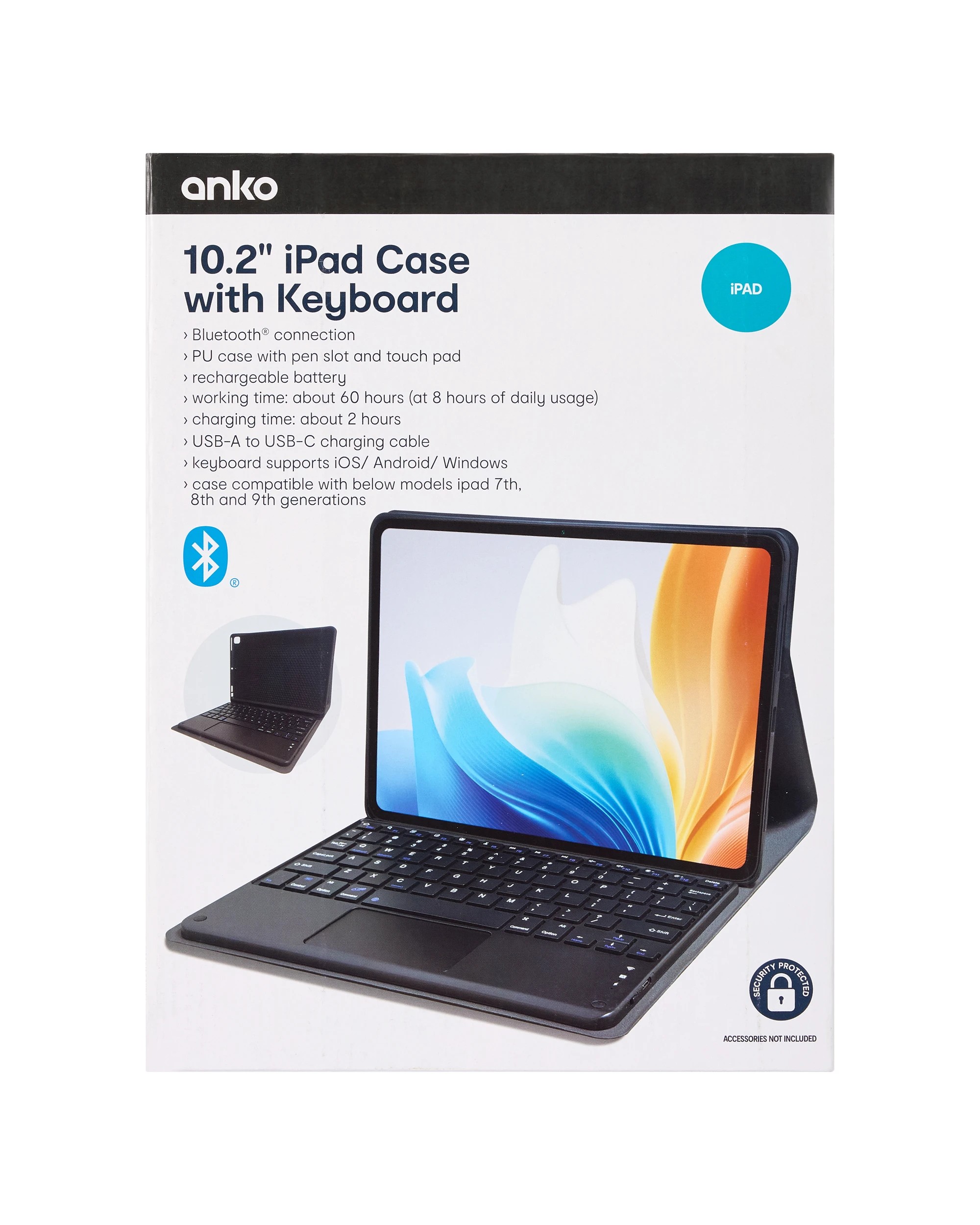 10 iPad 10.2in. Case with Keyboard - Black, 10 of 10