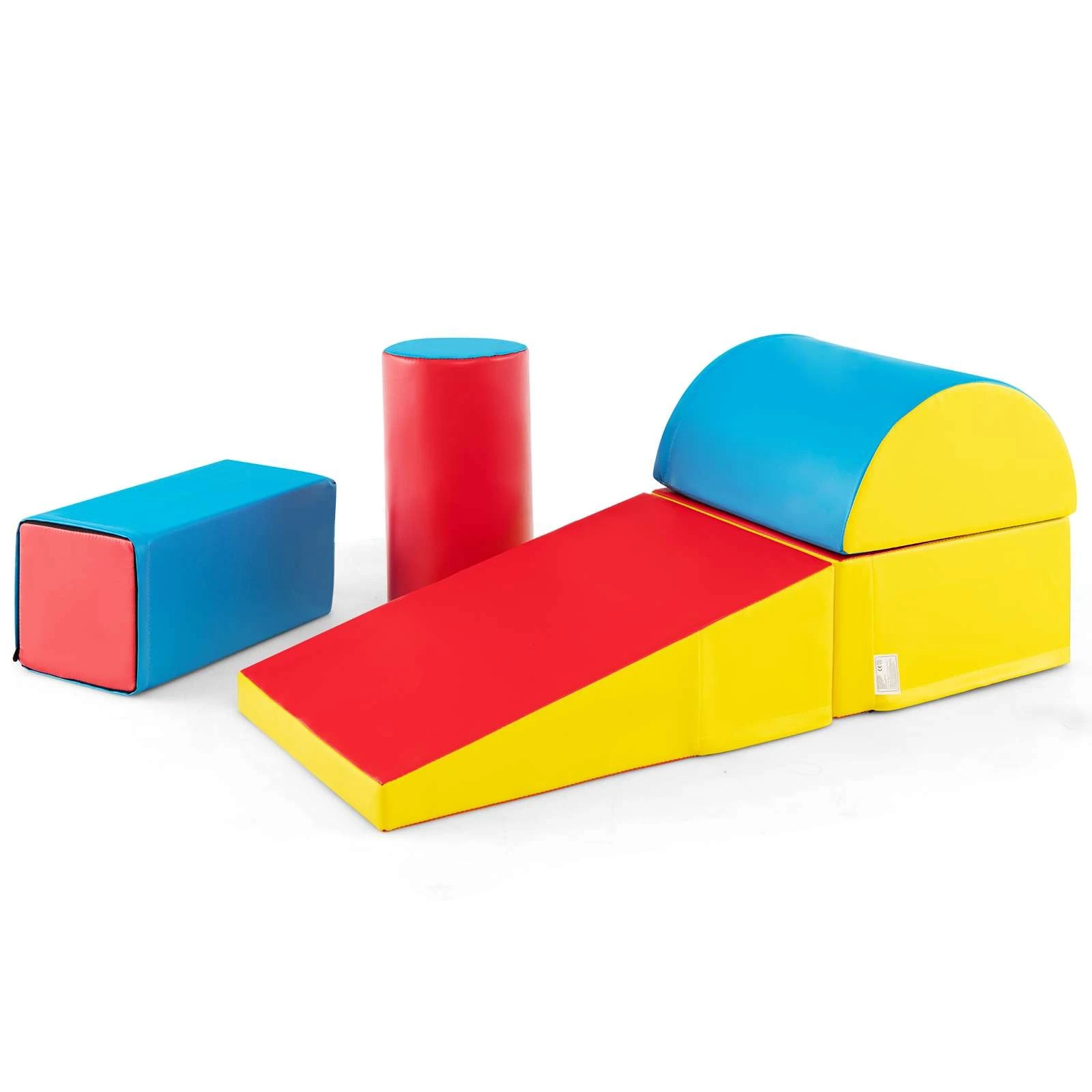 1 Costway Soft Foam Blocks Climb Crawl Slide Playset Activity Toy - Multi, 1 of 1
