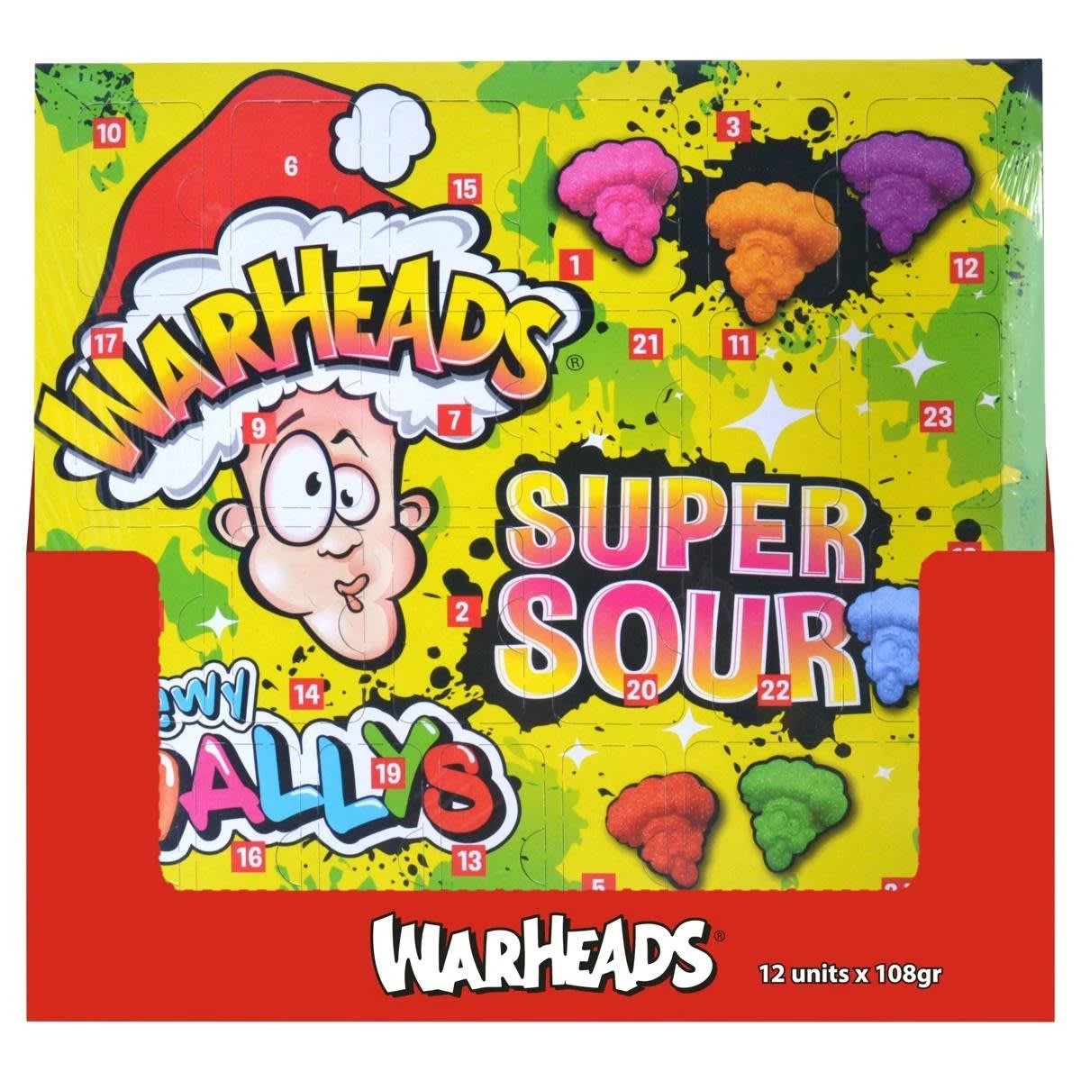 2 Warheads Super Sour Chewy Wallys Advent Calendar 108g, 2 of 2