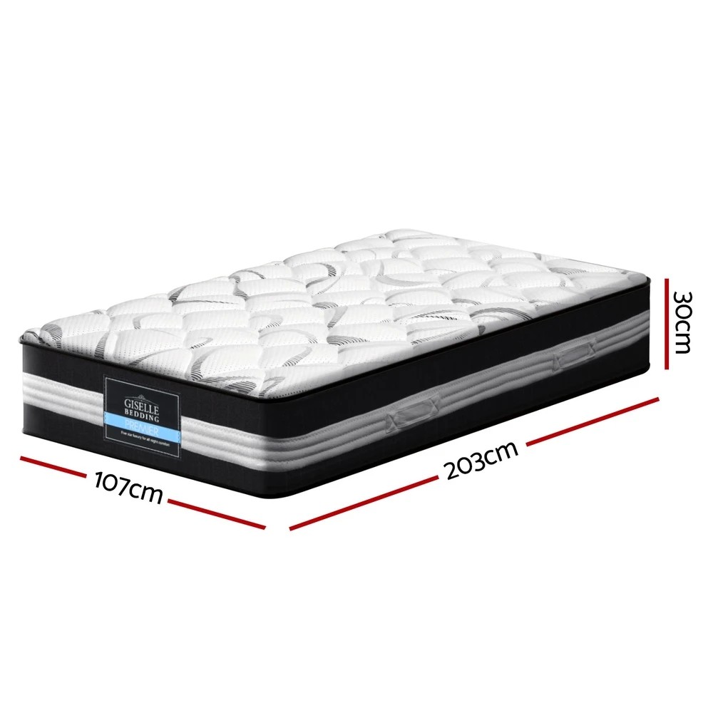 2 Giselle Bedding 30cm Mattress Medium Firm King Single - King Single Bed - Multi, 2 of 7