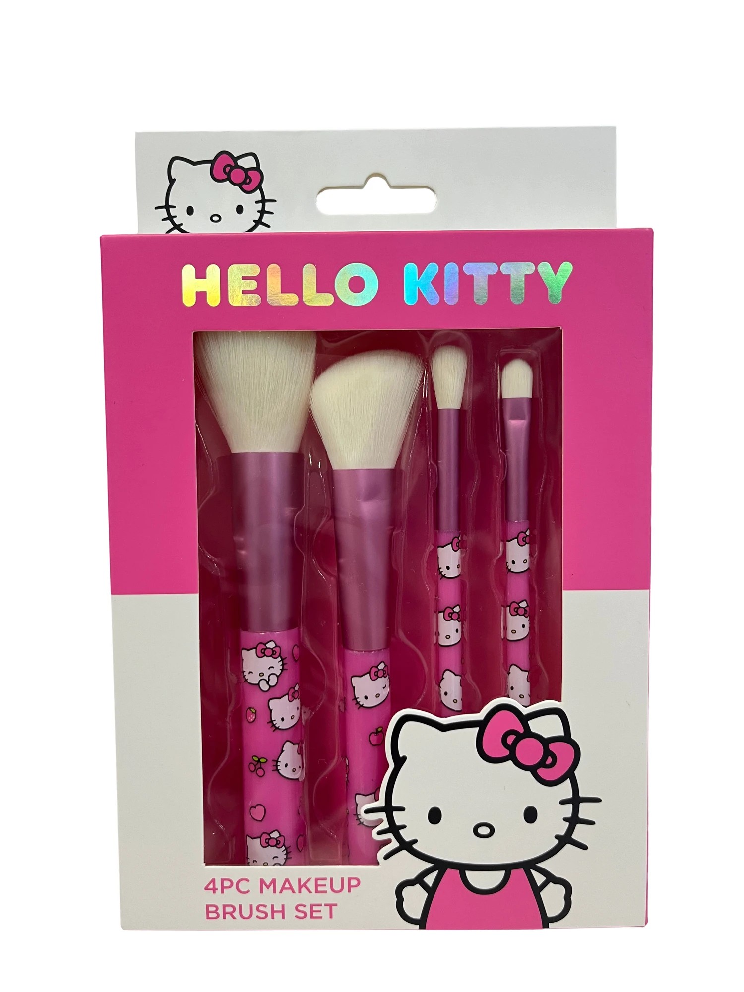 1 4 Piece Hello Kitty Makeup Brush Set, 1 of 2