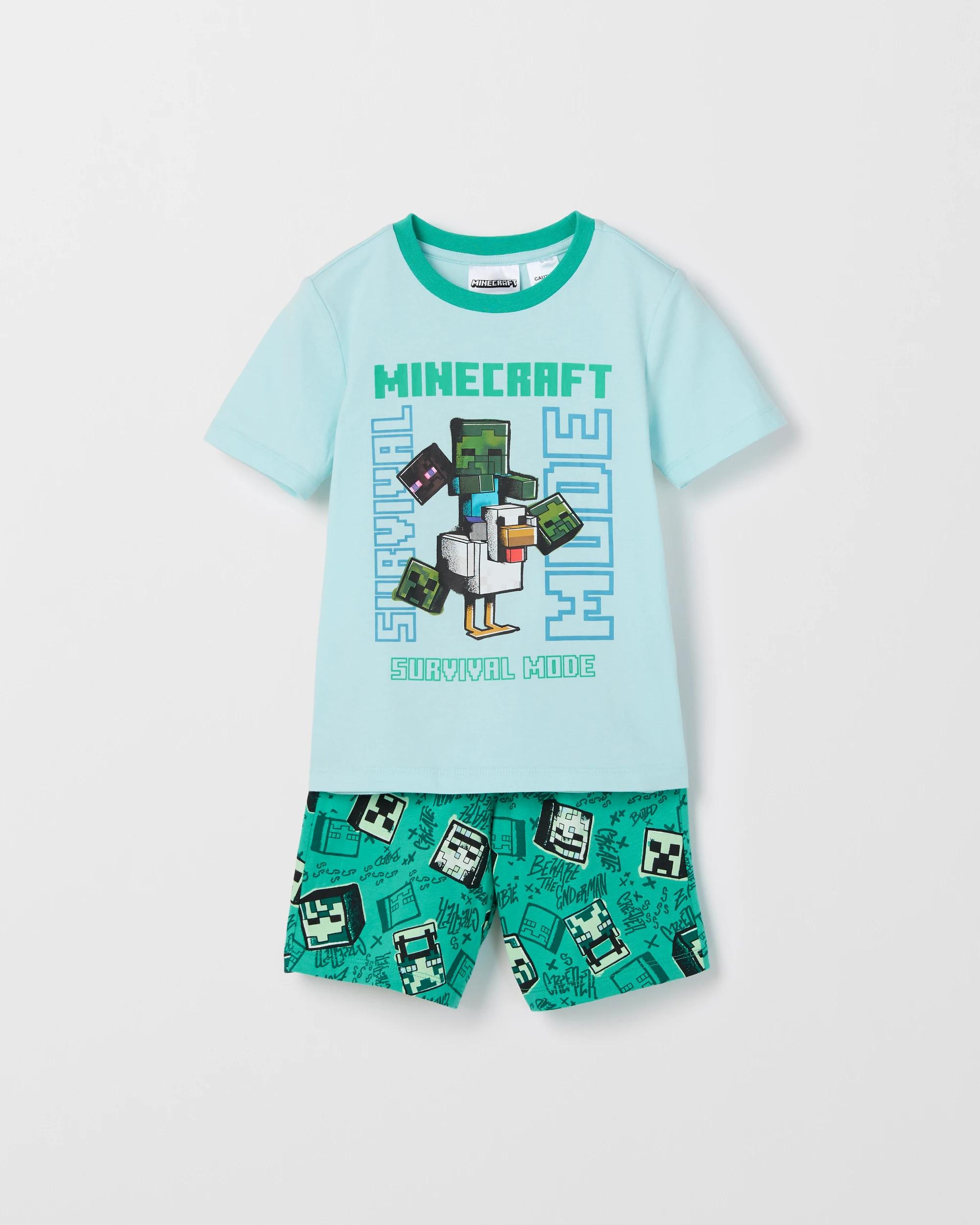 2 Minecraft Australian Cotton 2 Pack Younger Boys Pyjama Set MINECRAFT, 2 of 5