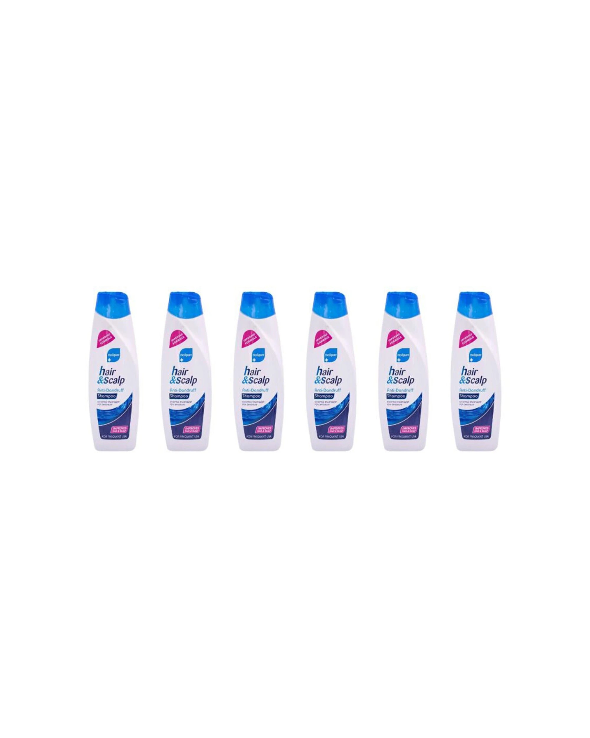 1 Medipure 6PK Hair & Scalp Anti-Dandruff Shampoo Suitable For All Hair Types 400ml - Multi, 1 of 6